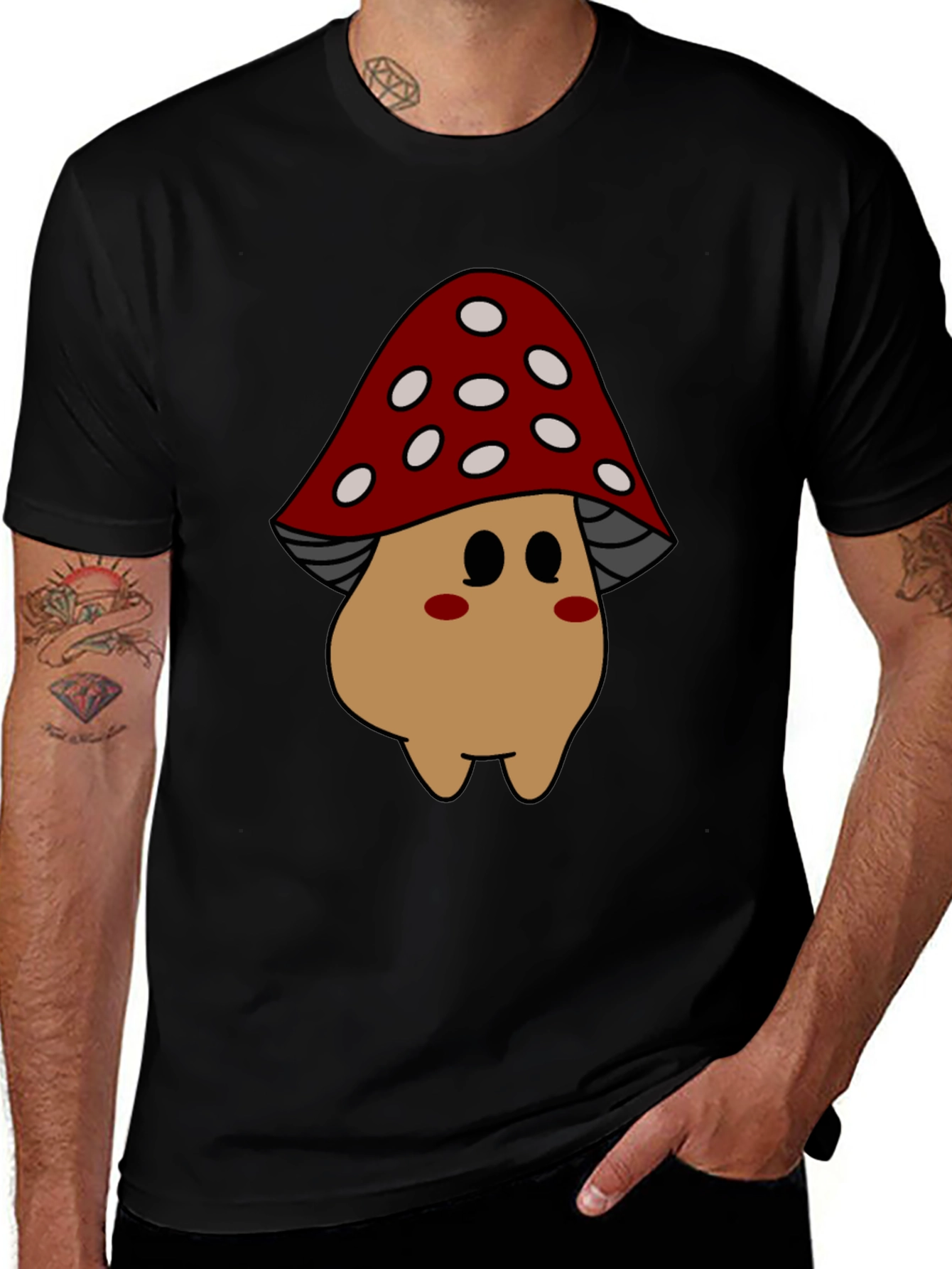 Mushroom Cartoon Graphic Tee