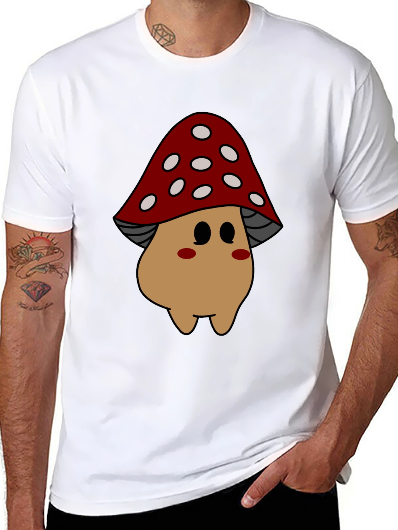 Mushroom Cartoon Graphic Tee
