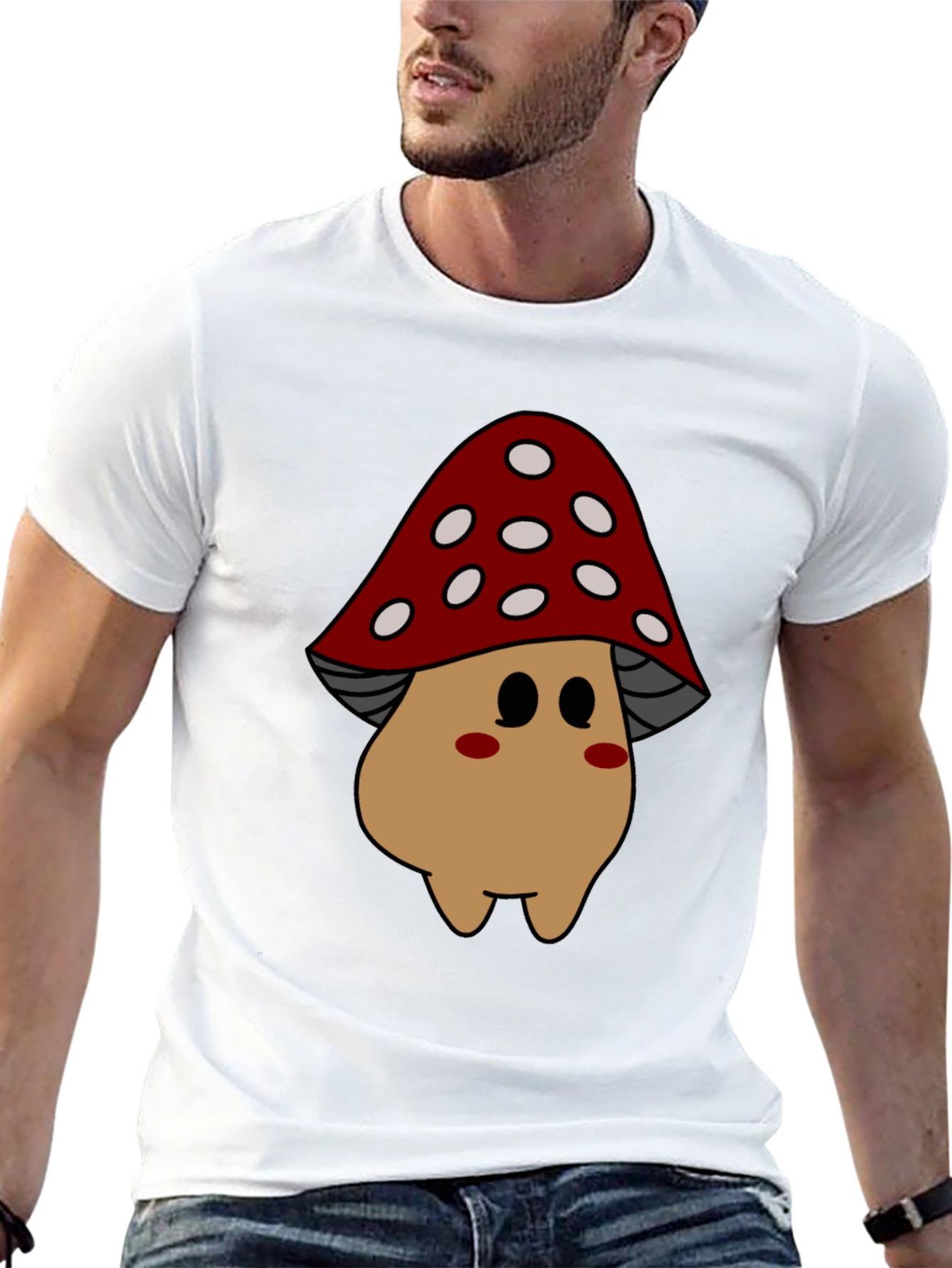 Mushroom Cartoon Graphic Tee