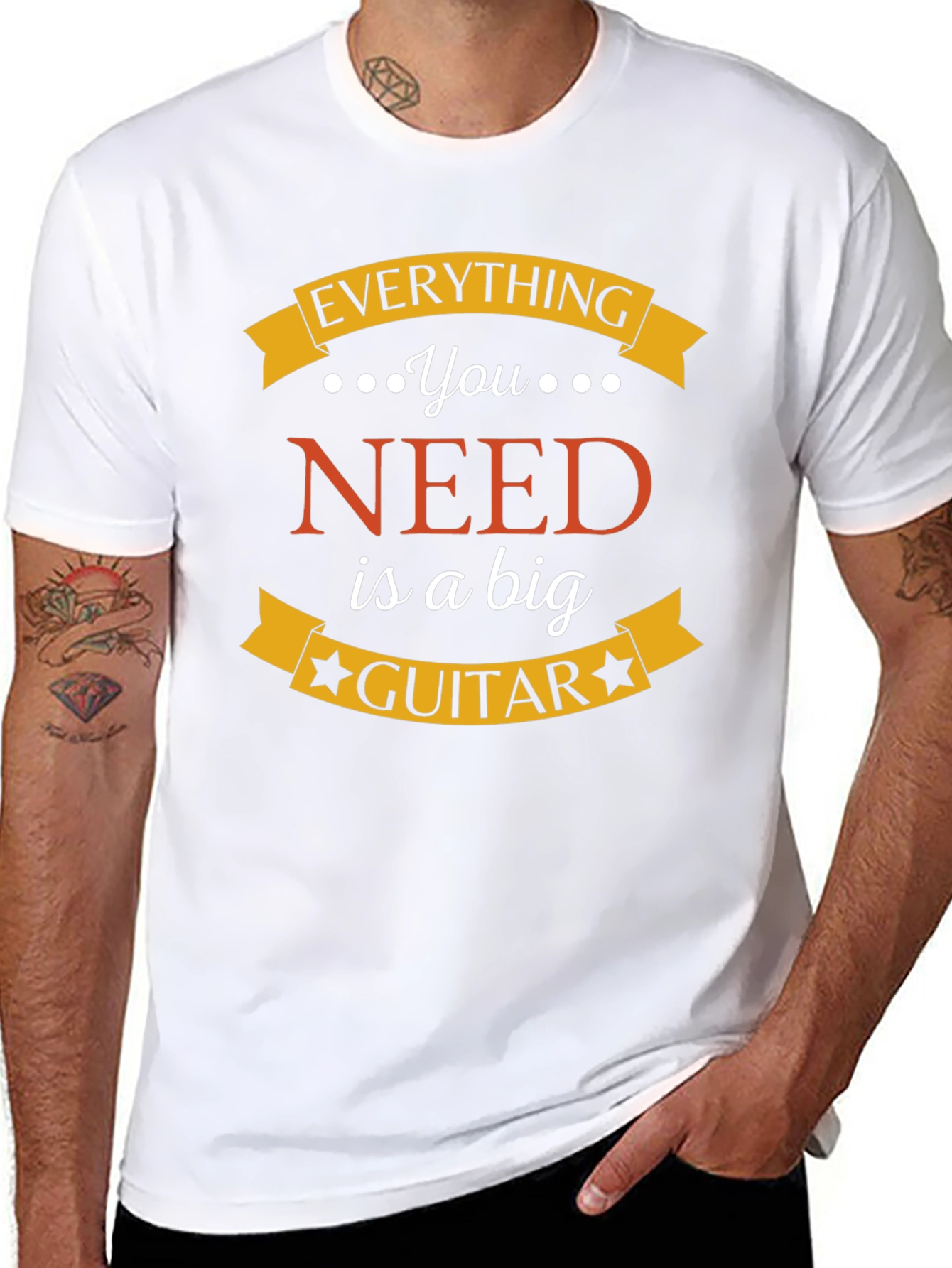 Everything You Need is a Big Guitar Black T-Shirt
