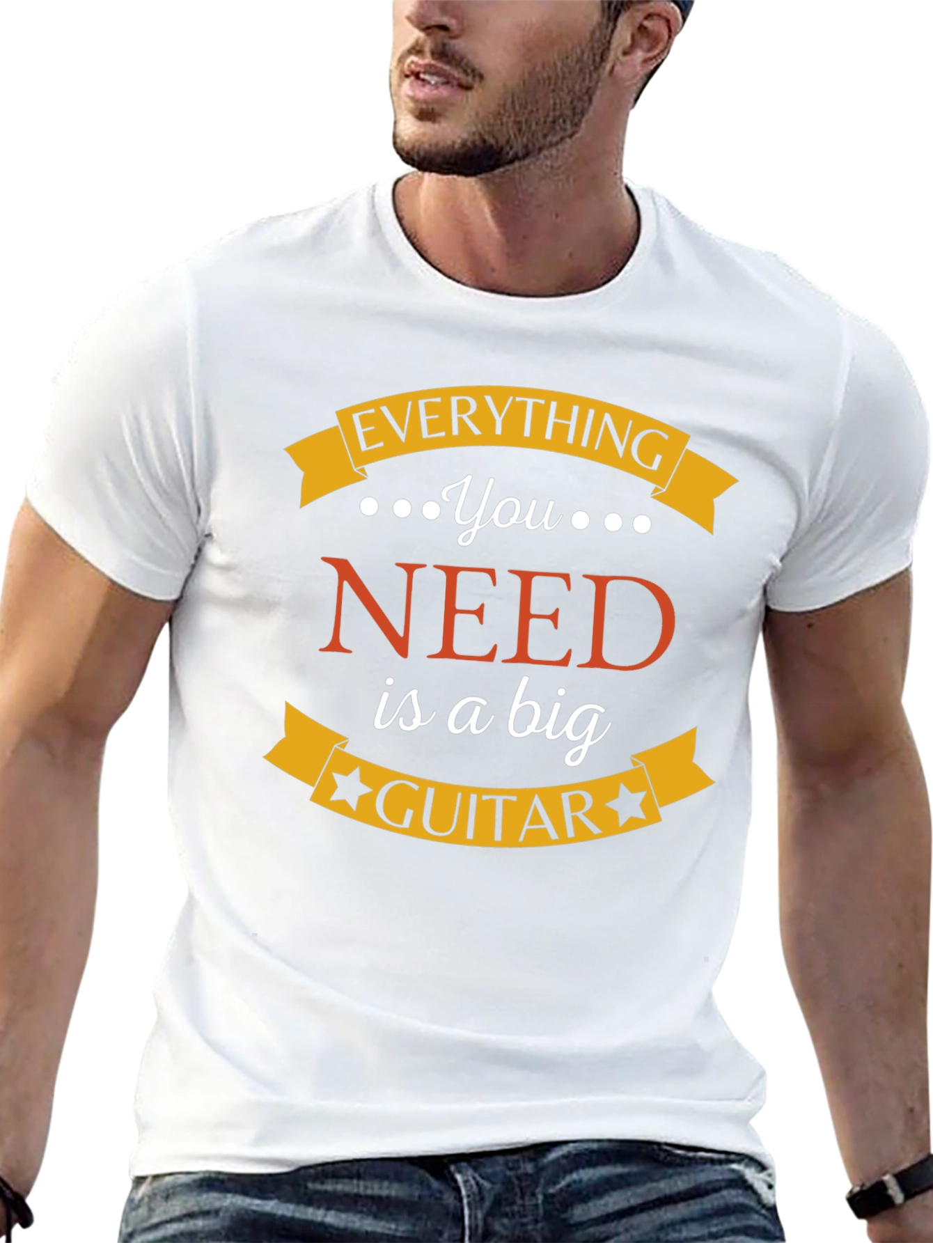 Everything You Need is a Big Guitar Black T-Shirt