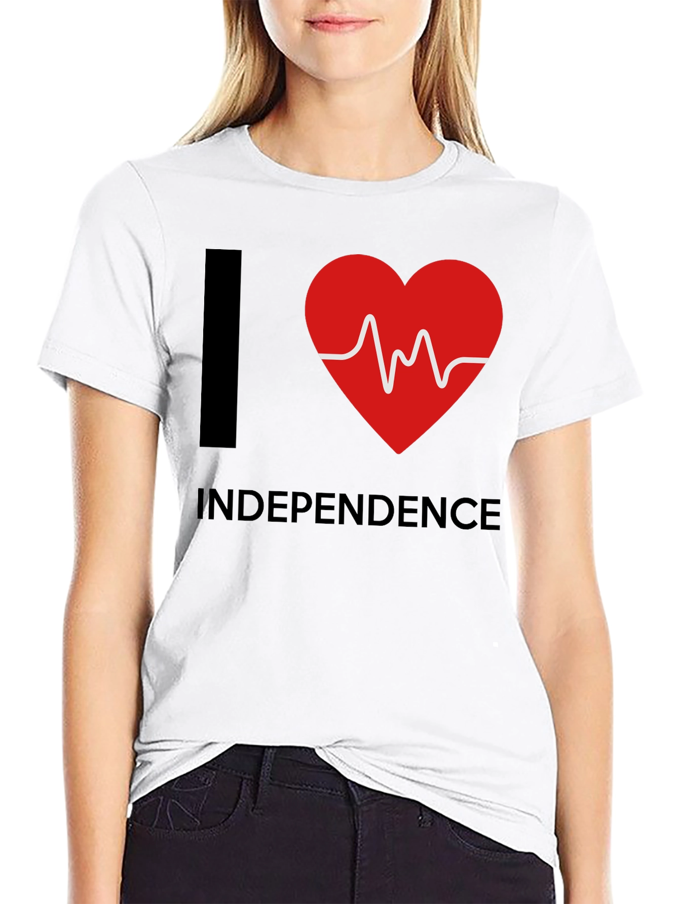 I Heart Independence T-Shirt - Patriotic Graphic Tee