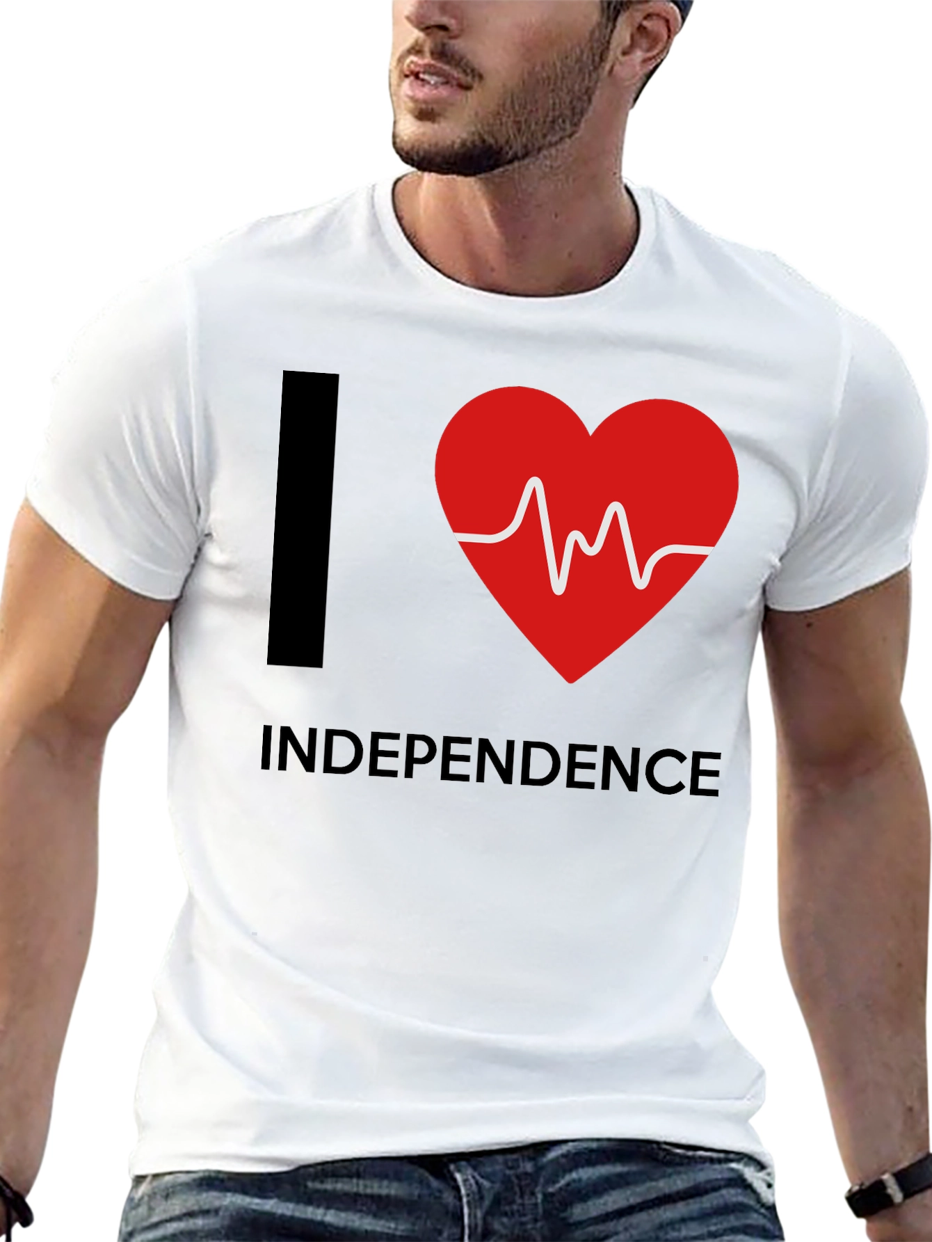 I Heart Independence T-Shirt - Patriotic Graphic Tee