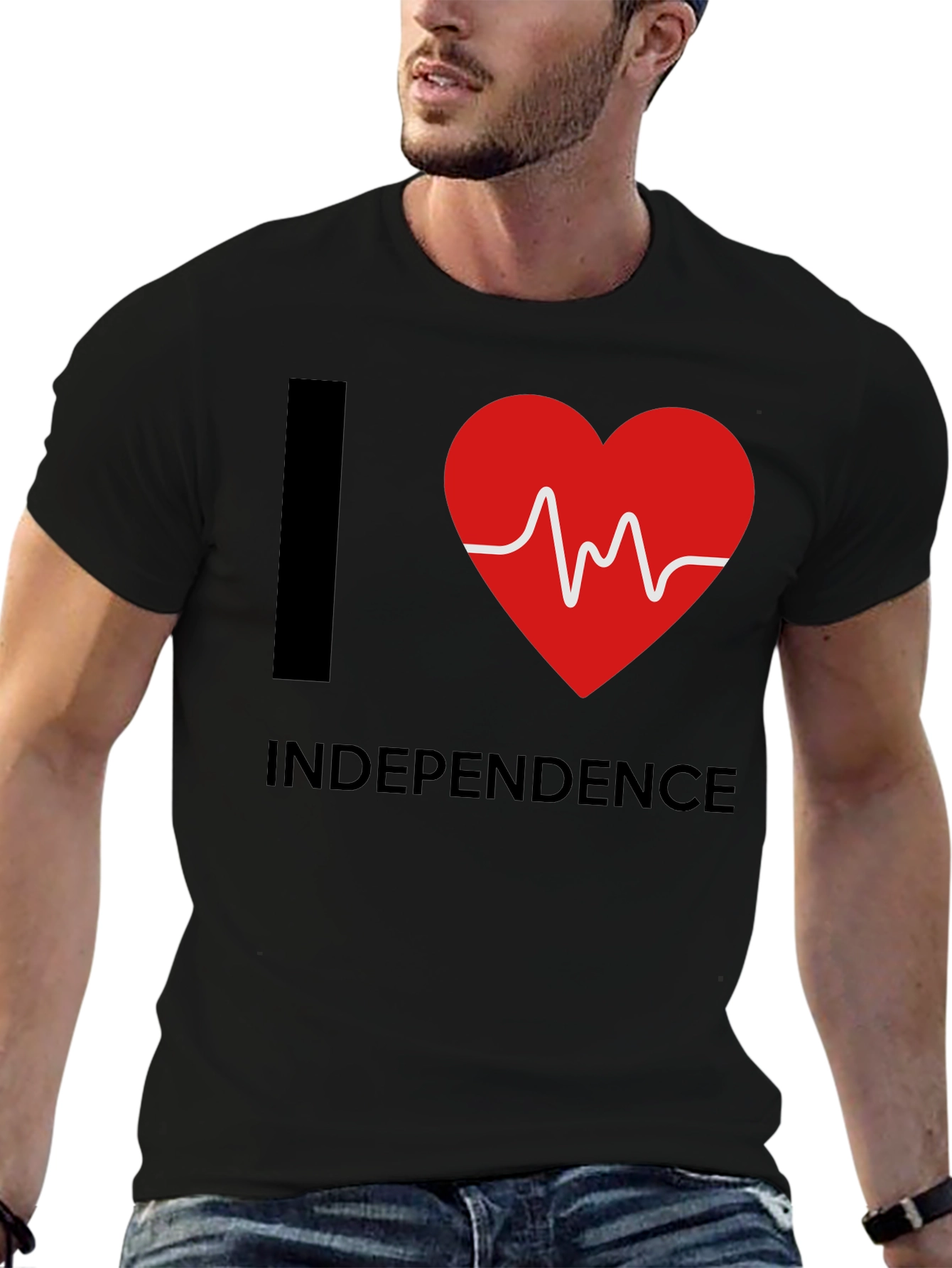 I Heart Independence T-Shirt - Patriotic Graphic Tee