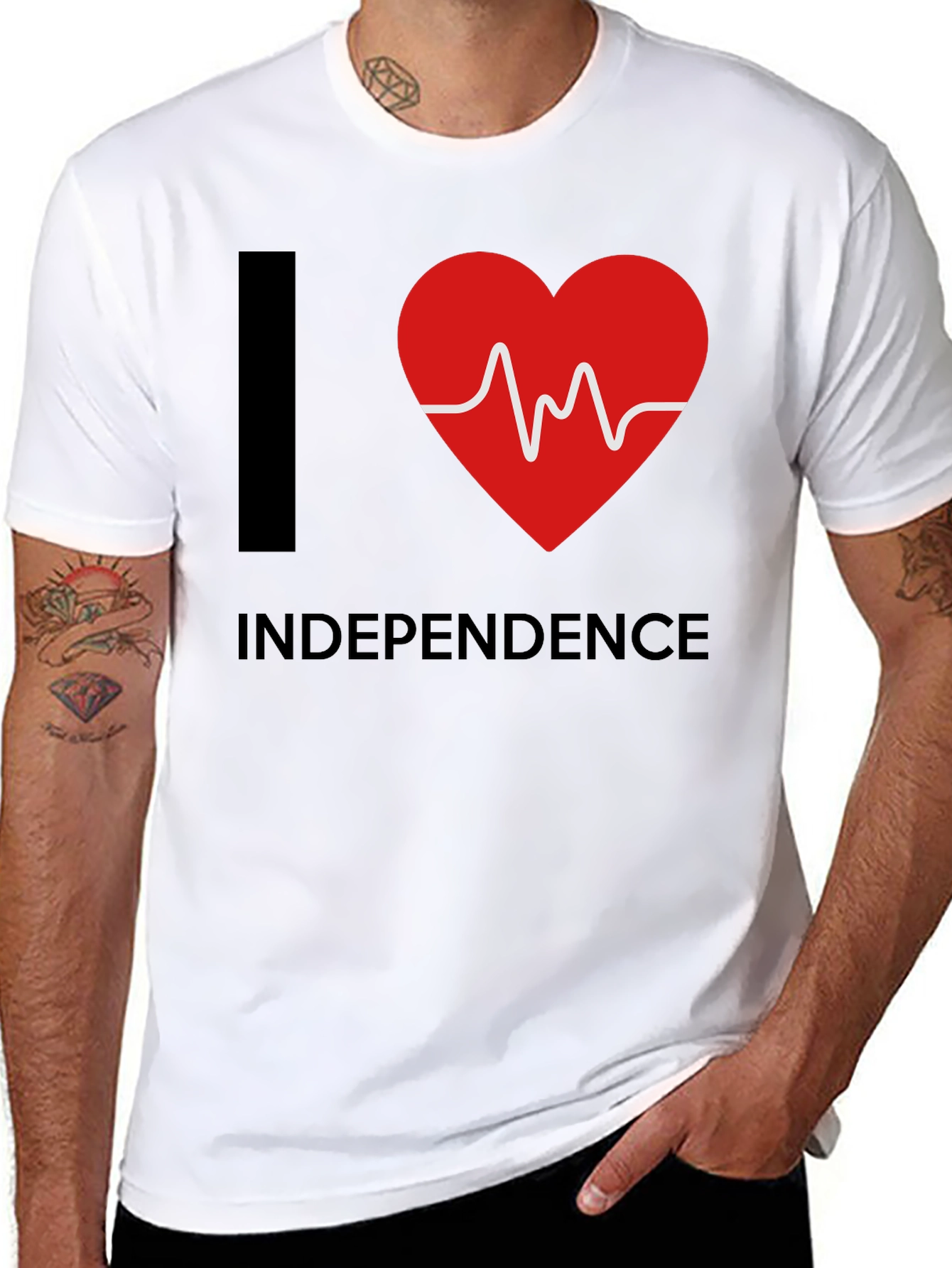 I Heart Independence T-Shirt - Patriotic Graphic Tee