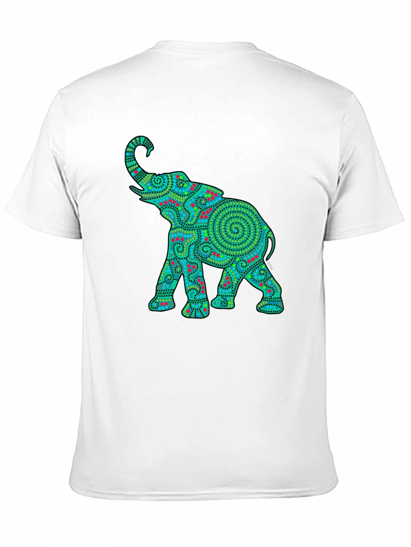 Elephant Graphic Print Black T-Shirt