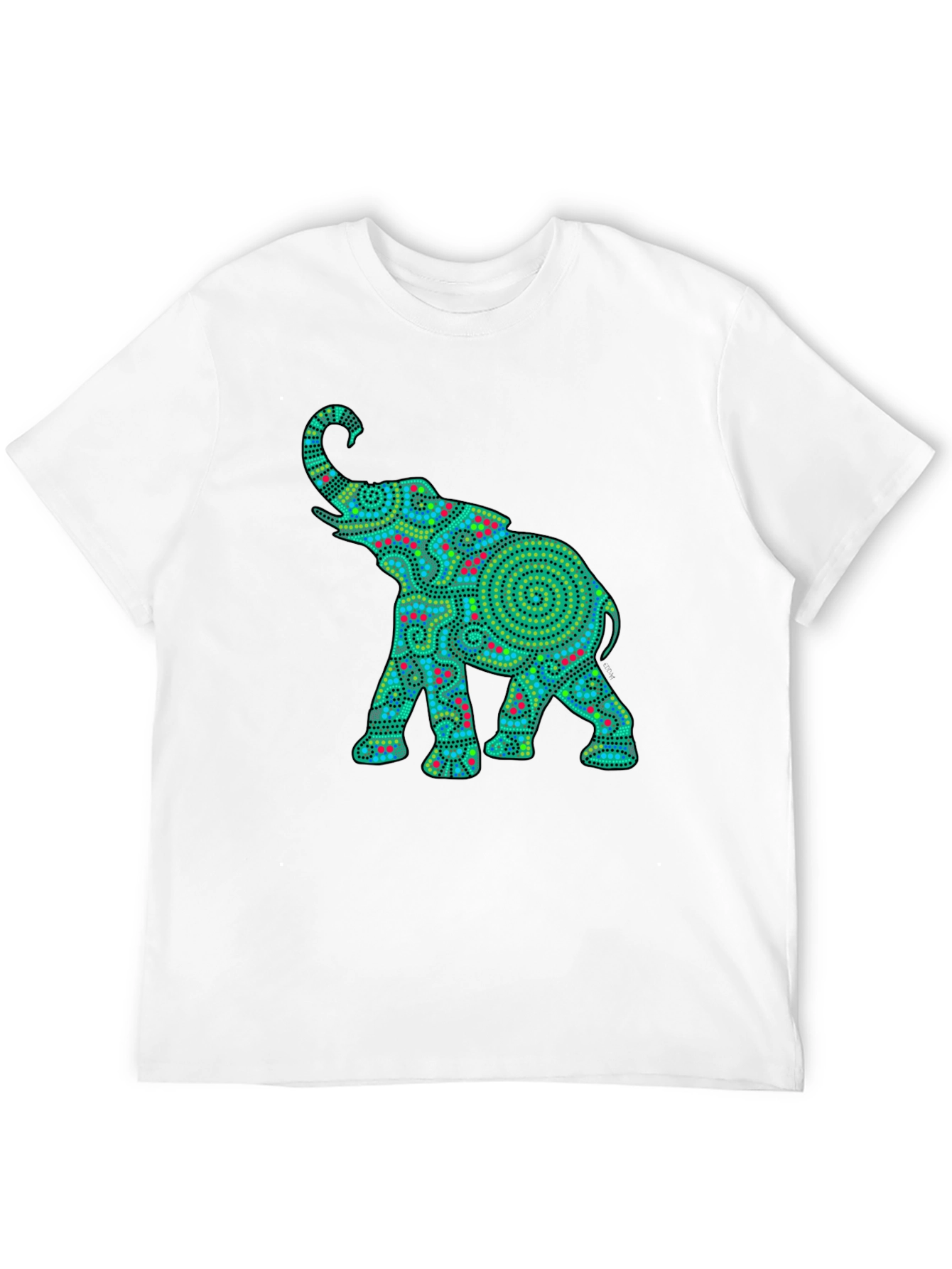 Elephant Graphic Print Black T-Shirt