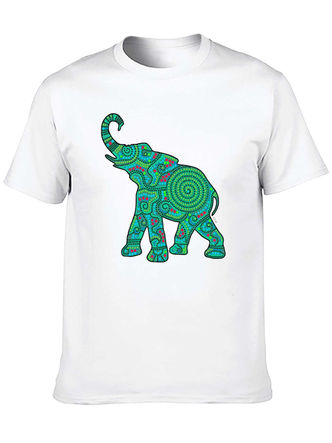 Elephant Graphic Print Black T-Shirt