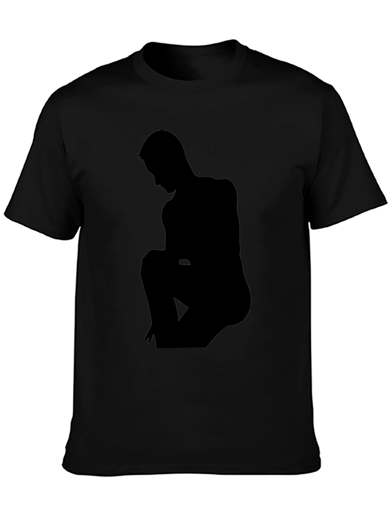 Silhouette Graphic Print Tee - Mens Black T-Shirt