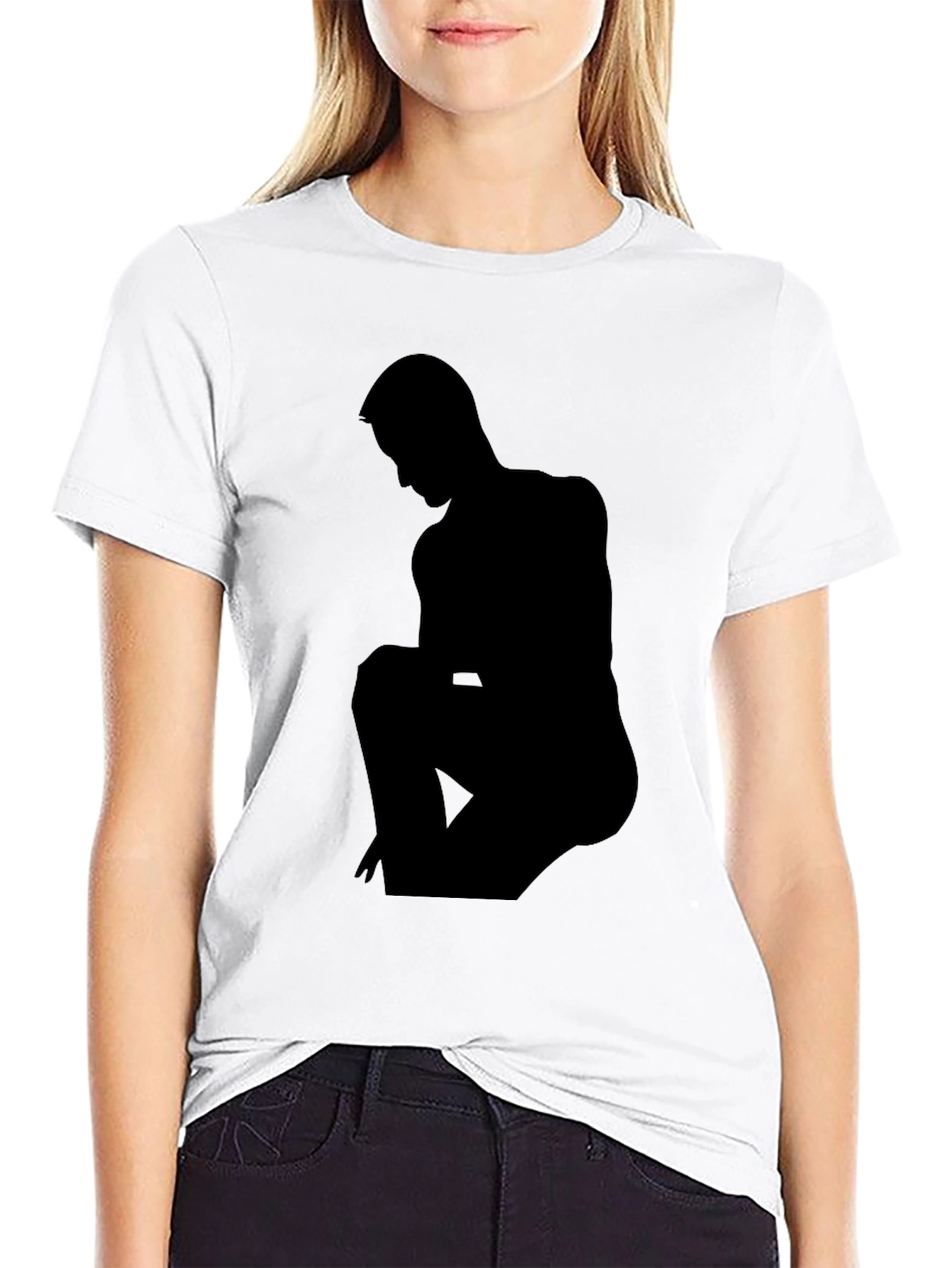 Silhouette Graphic Print Tee - Mens Black T-Shirt