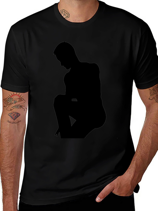 Silhouette Graphic Print Tee - Mens Black T-Shirt