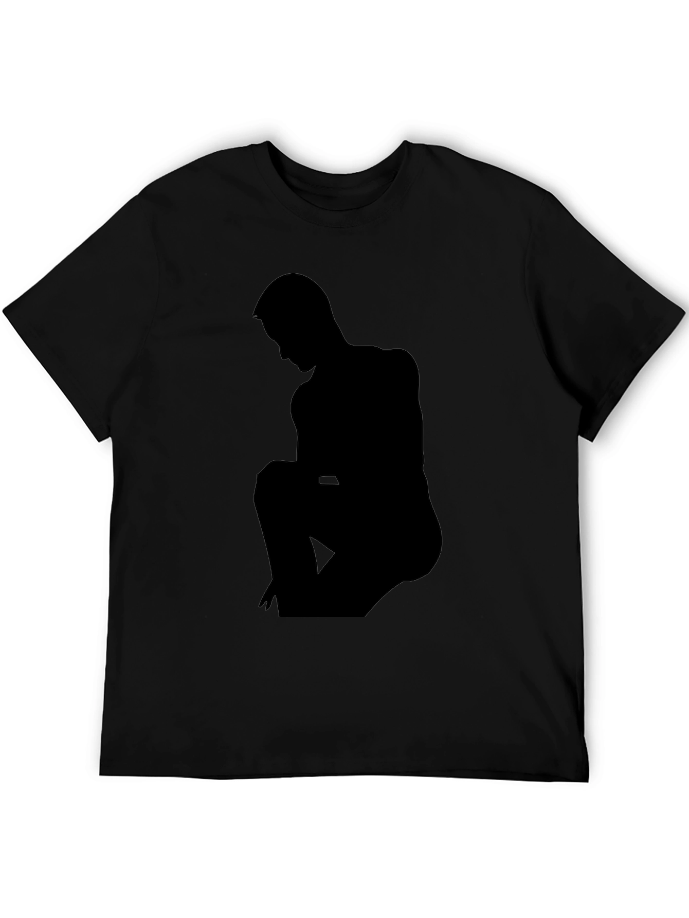Silhouette Graphic Print Tee - Mens Black T-Shirt