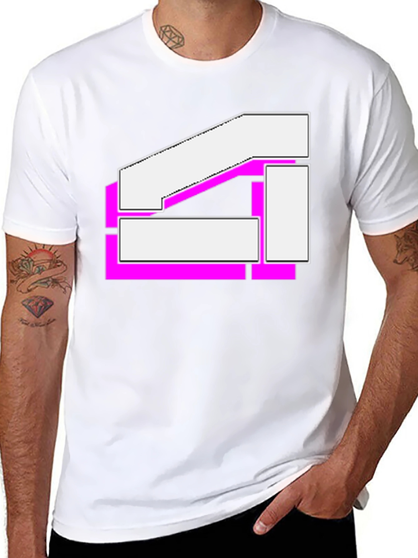 Geometric Graphic T-Shirt - Modern Streetwear Tee