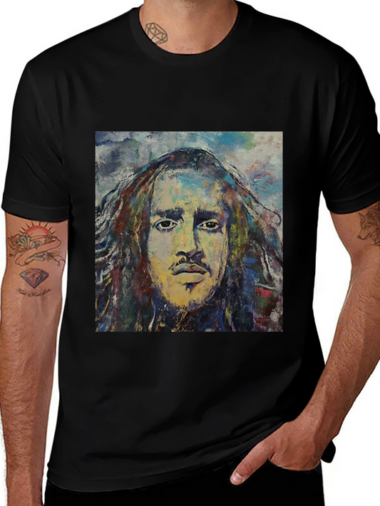 Abstract Face Graphic T-Shirt