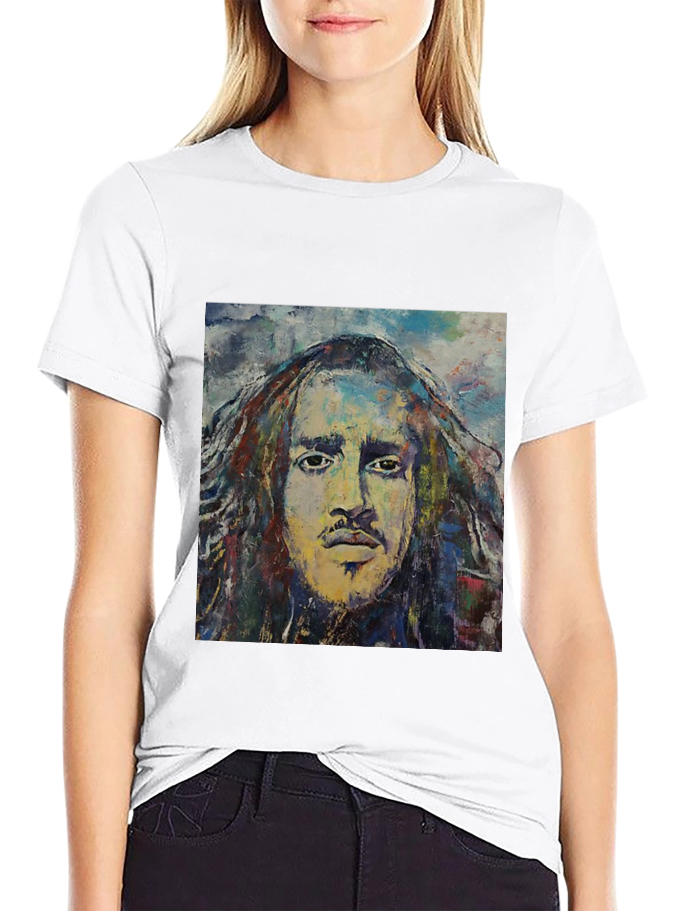 Abstract Face Graphic T-Shirt