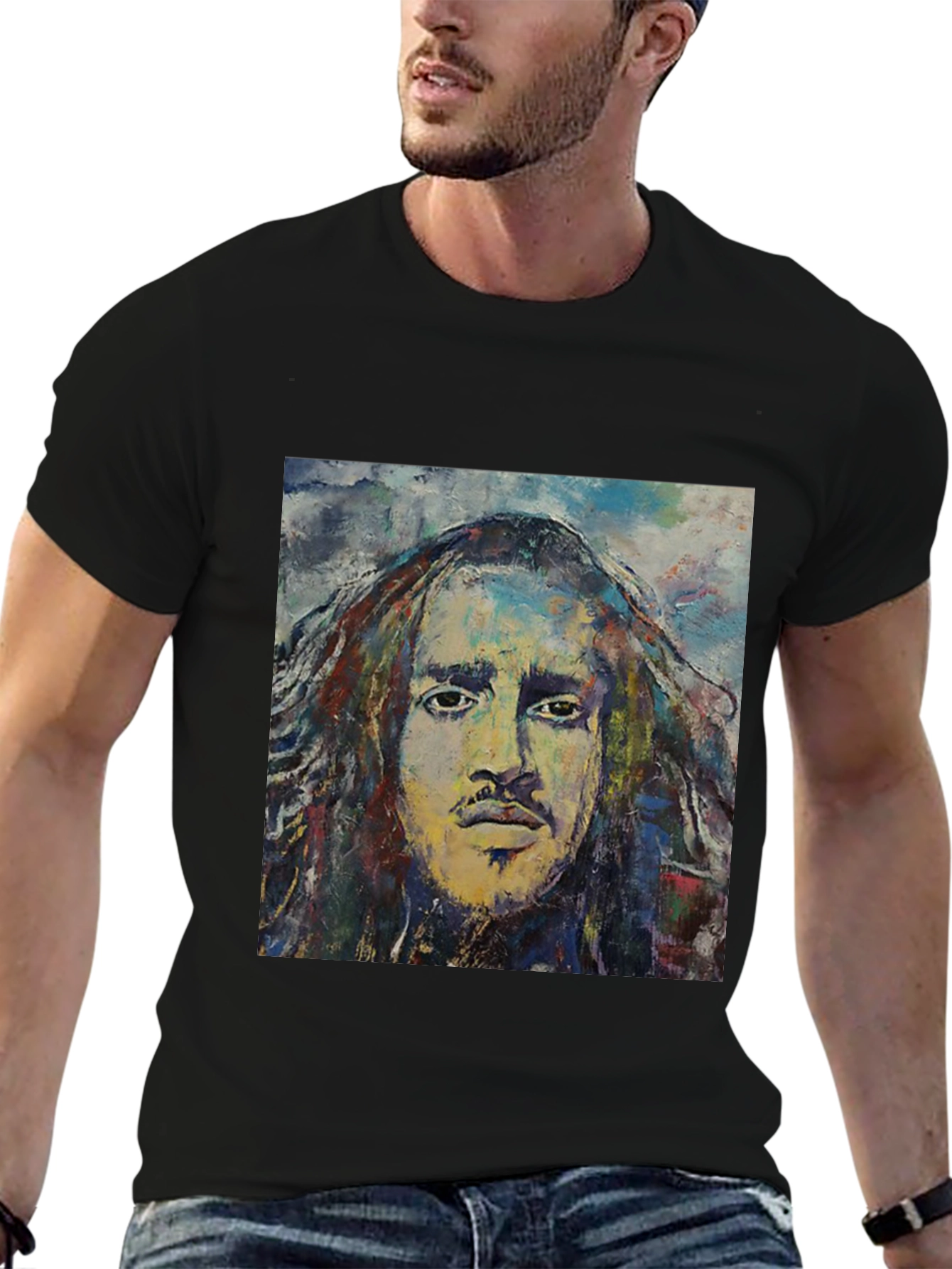 Abstract Face Graphic T-Shirt