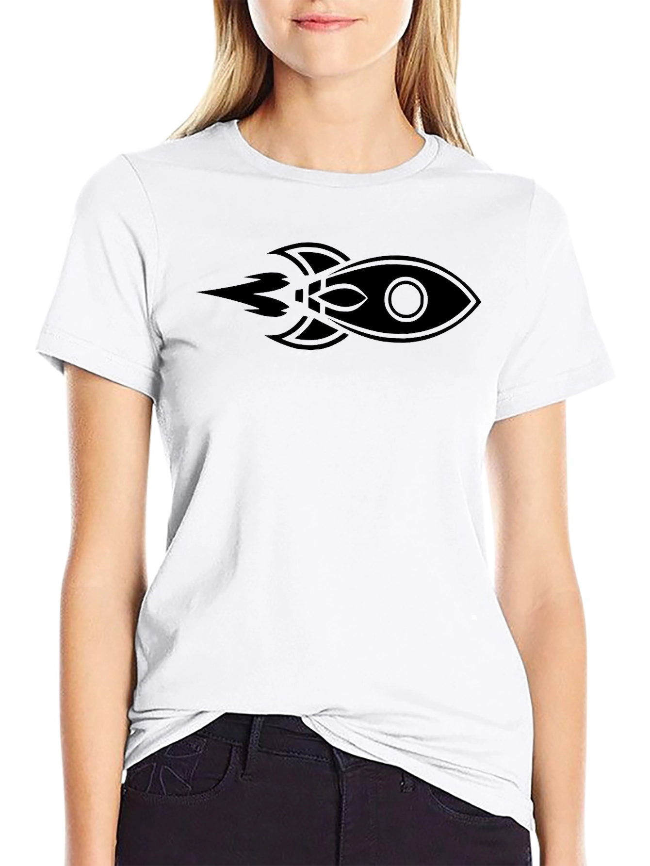Rocket Graphic Tee - Black Short Sleeve