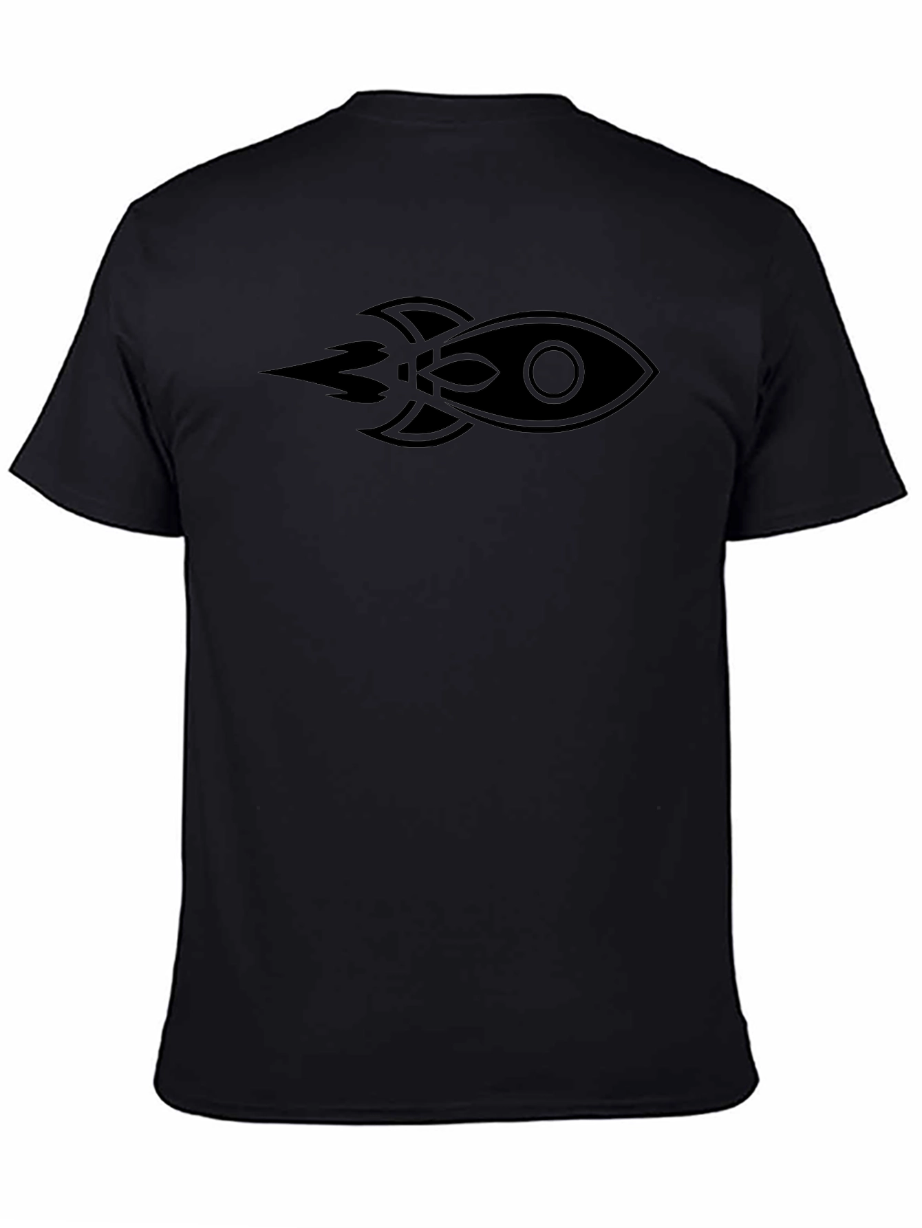 Rocket Graphic Tee - Black Short Sleeve