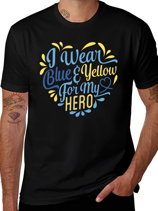Blue & Yellow Hero T-Shirt - Support & Awareness
