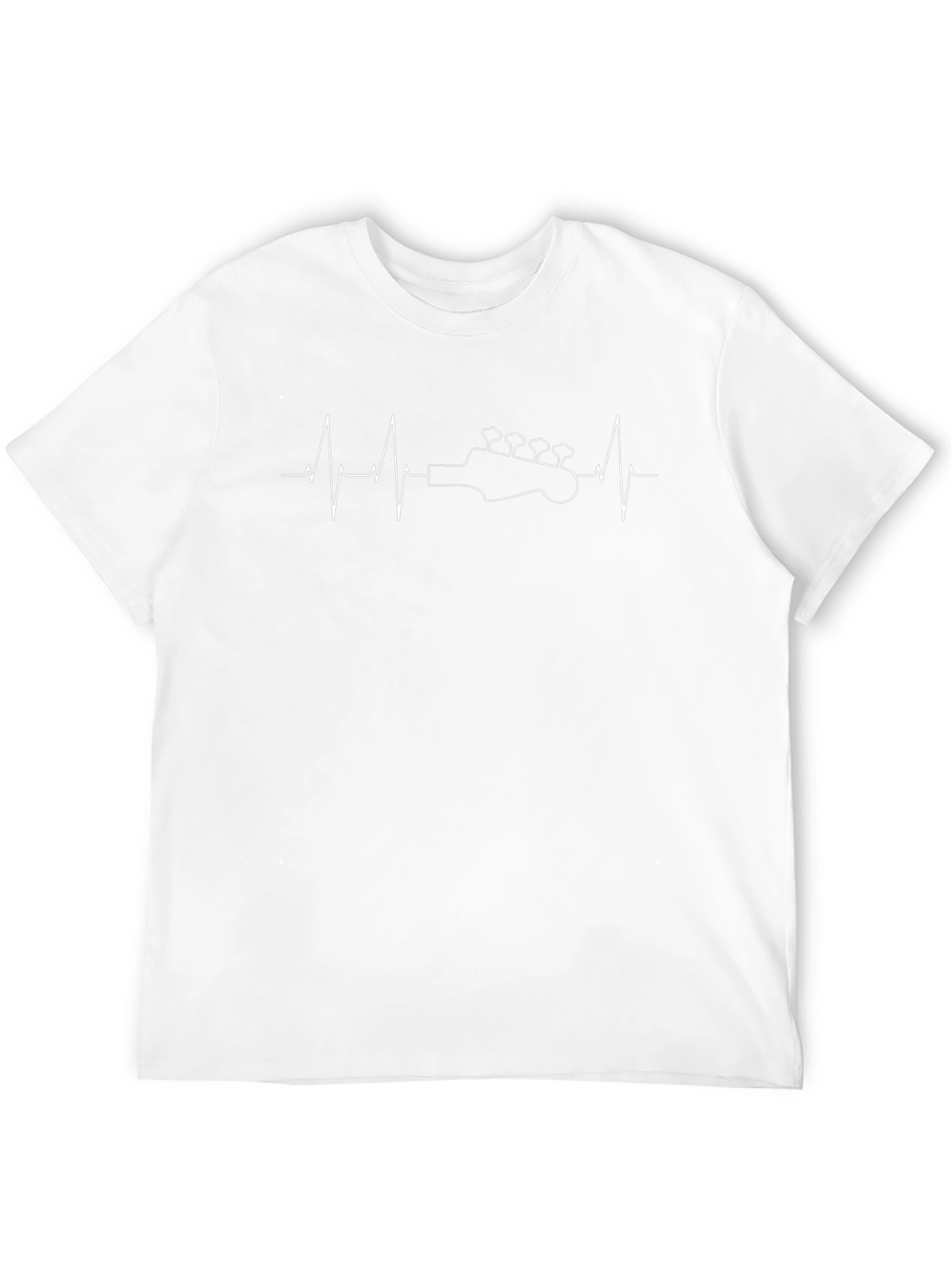Bass Guitar Heartbeat T-Shirt - Black Graphic Tee