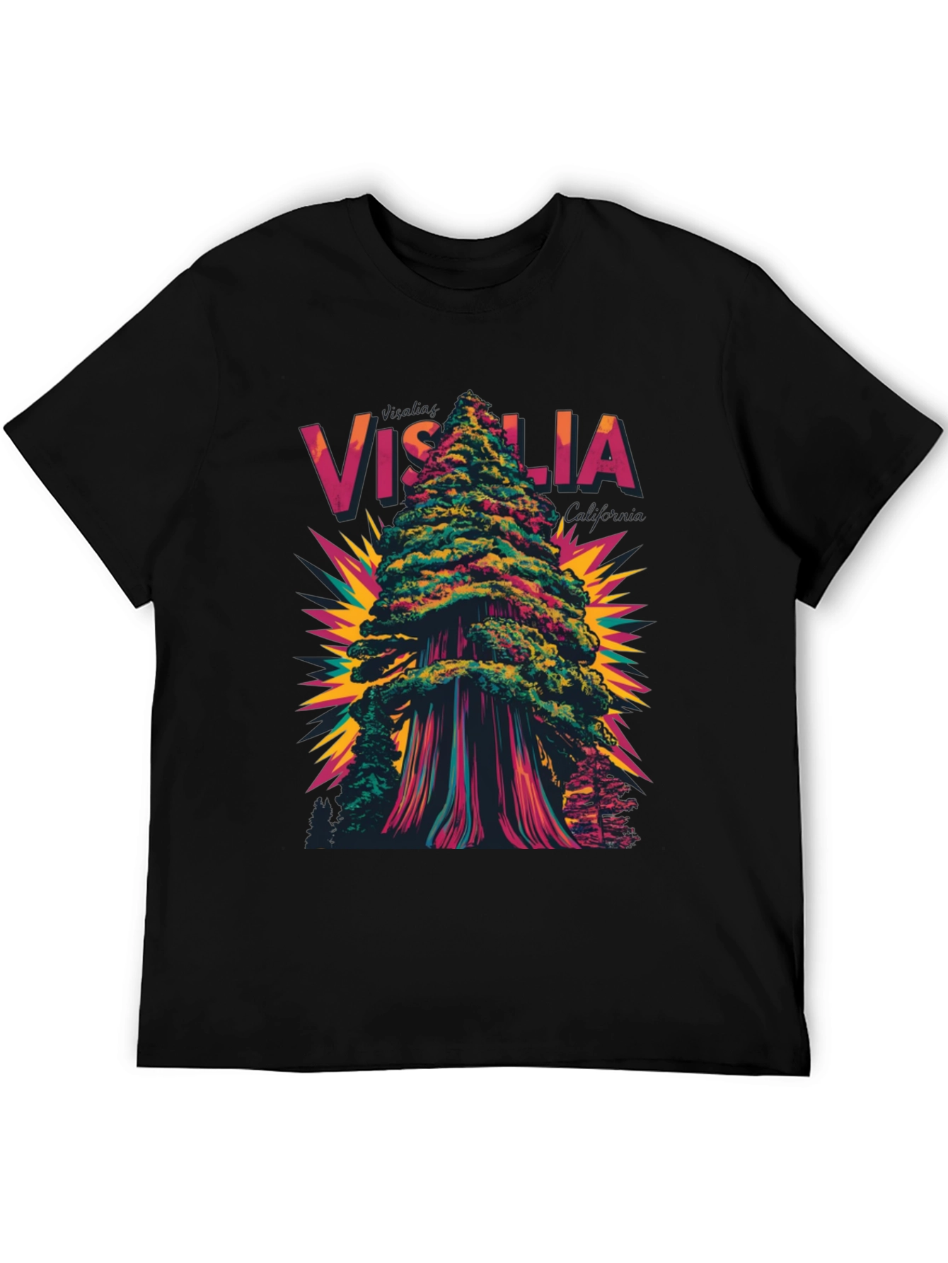 Visalia California Graphic Tree T-Shirt