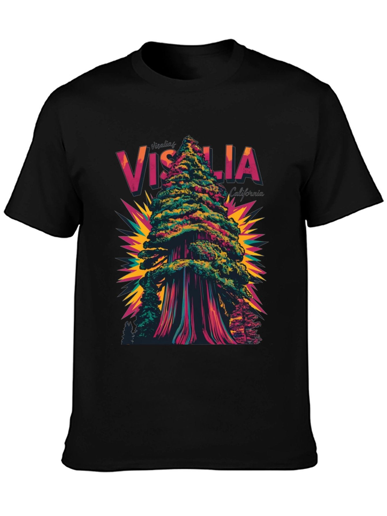 Visalia California Graphic Tree T-Shirt