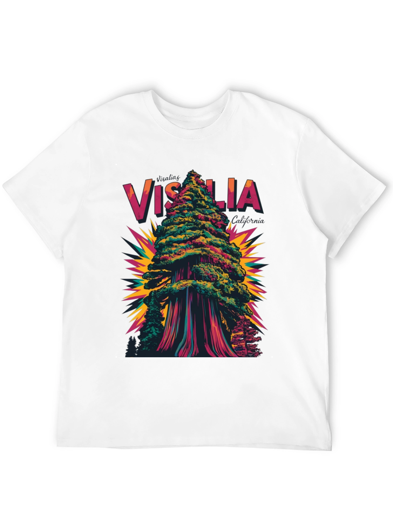 Visalia California Graphic Tree T-Shirt
