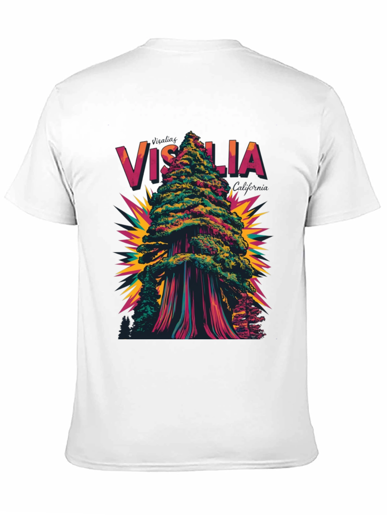 Visalia California Graphic Tree T-Shirt