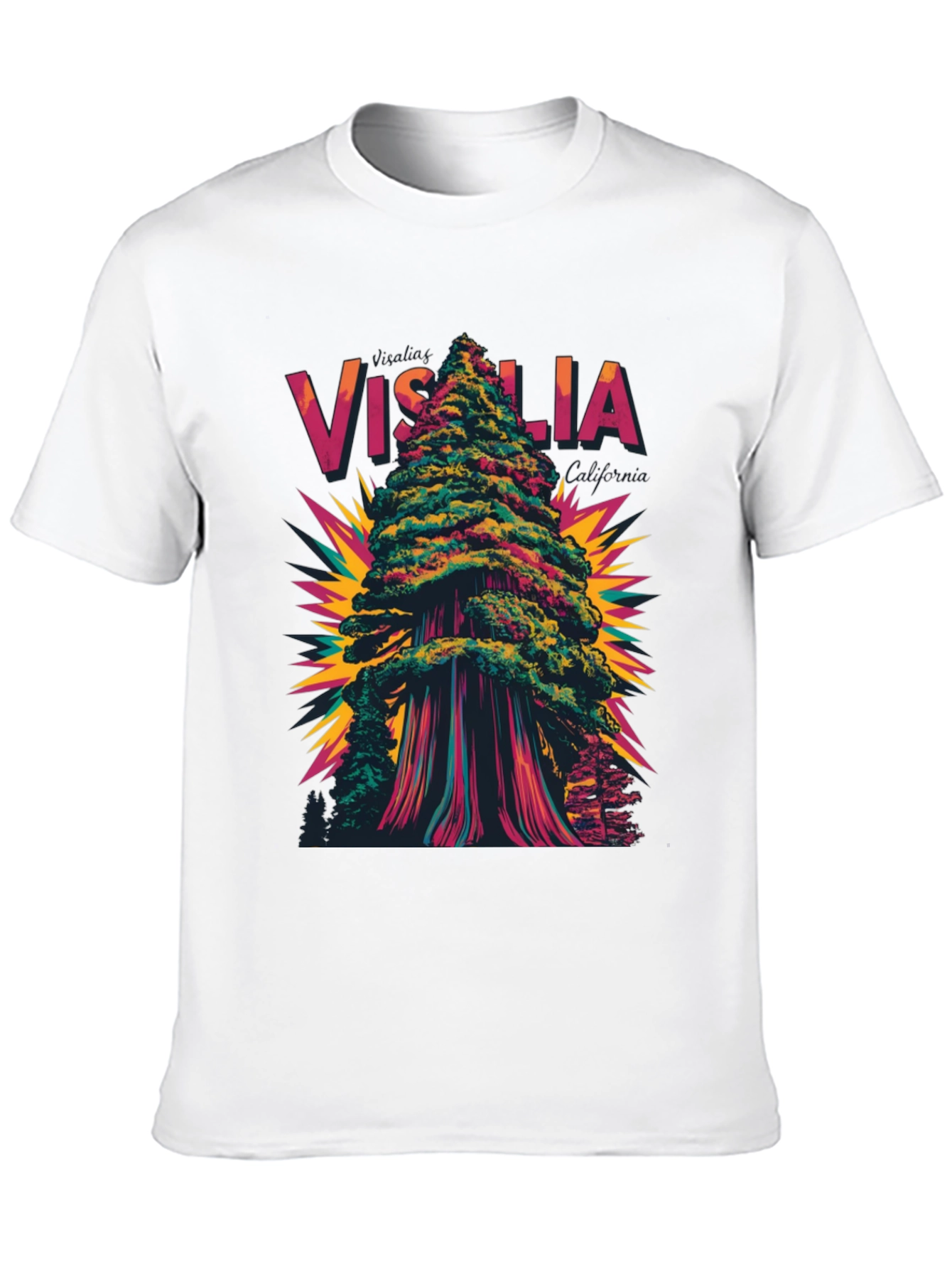 Visalia California Graphic Tree T-Shirt