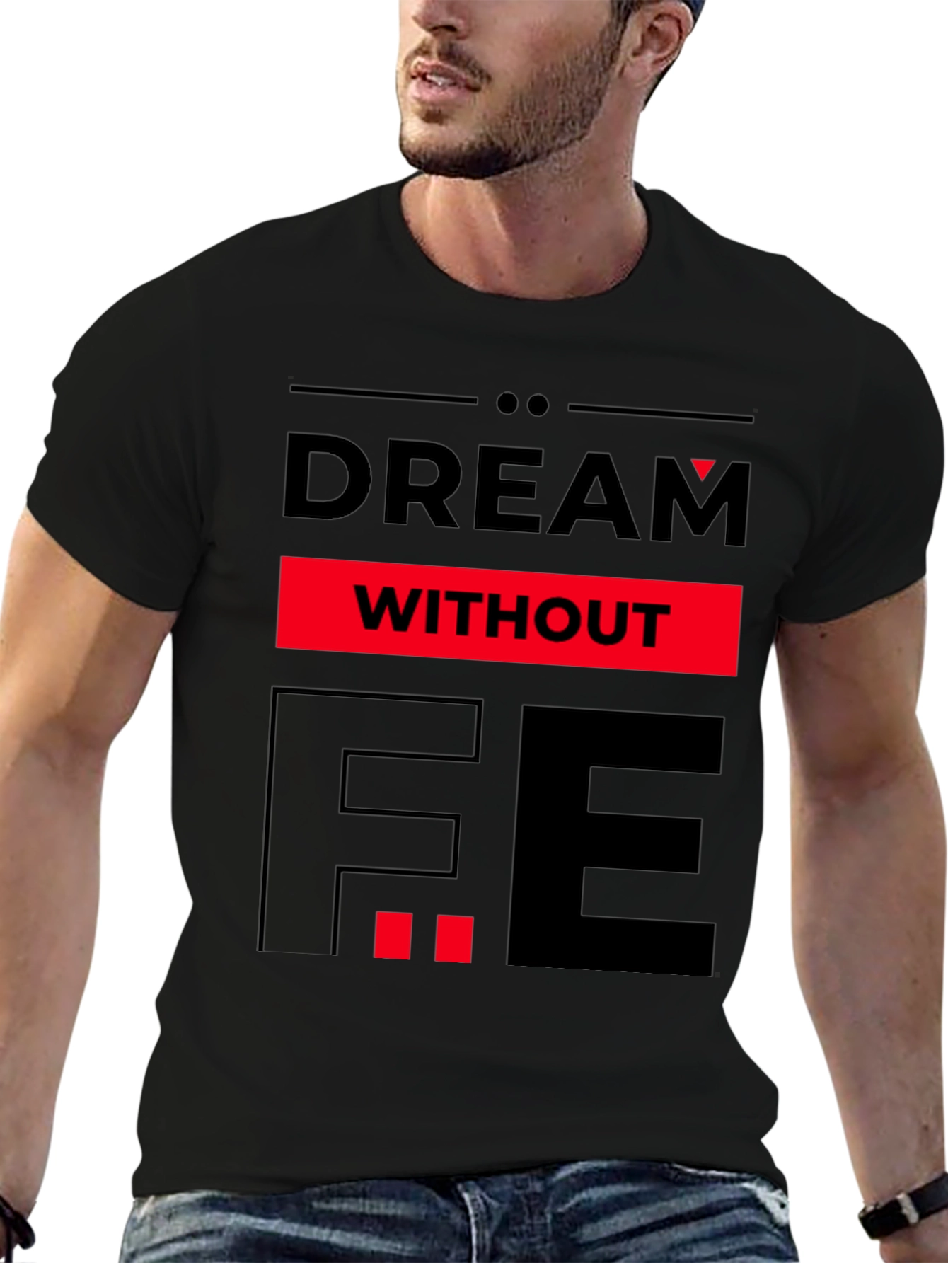 Dream Without Fear Graphic Tee - Black