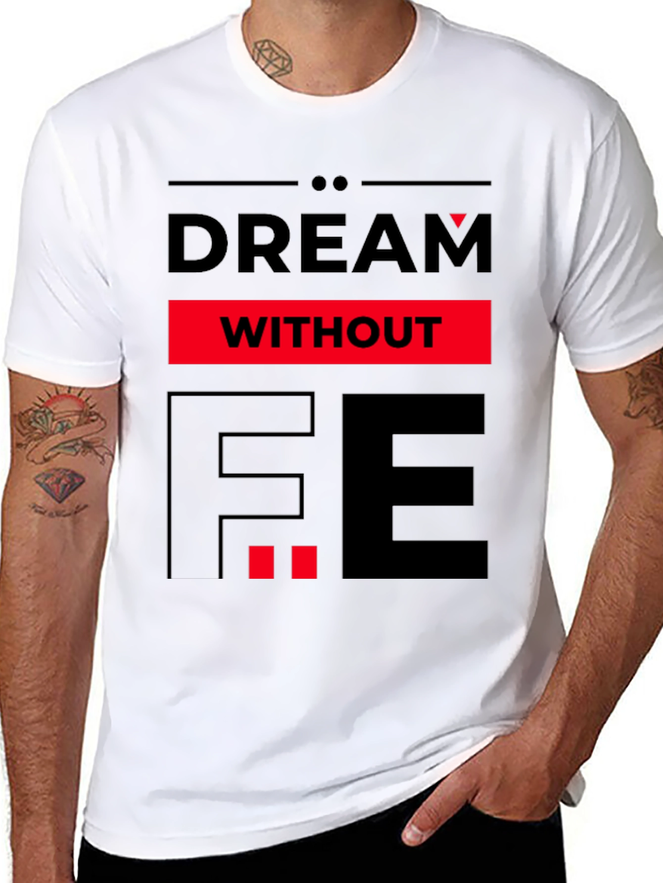 Dream Without Fear Graphic Tee - Black