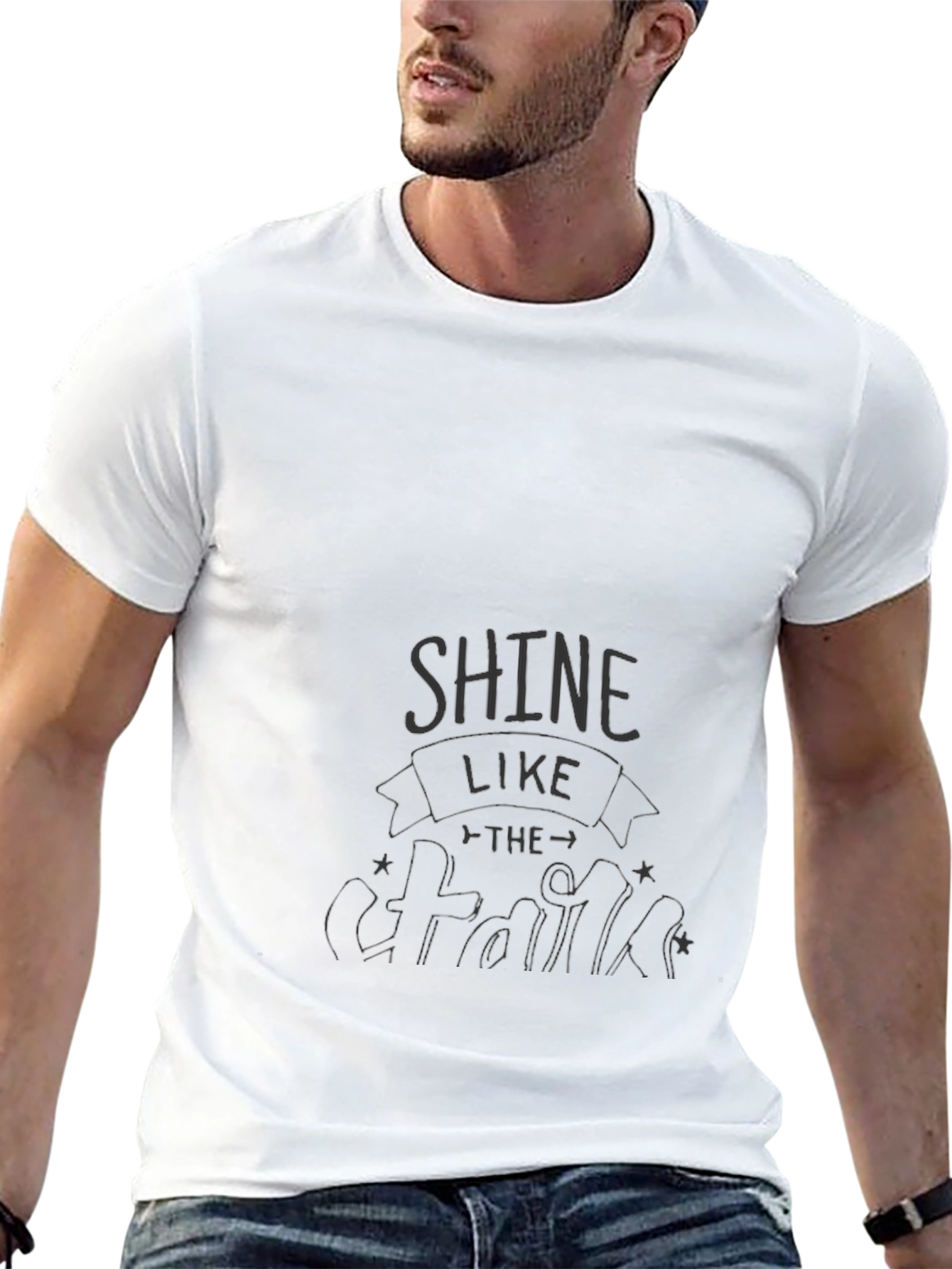 Shine Like The Stars Graphic Tee - Black