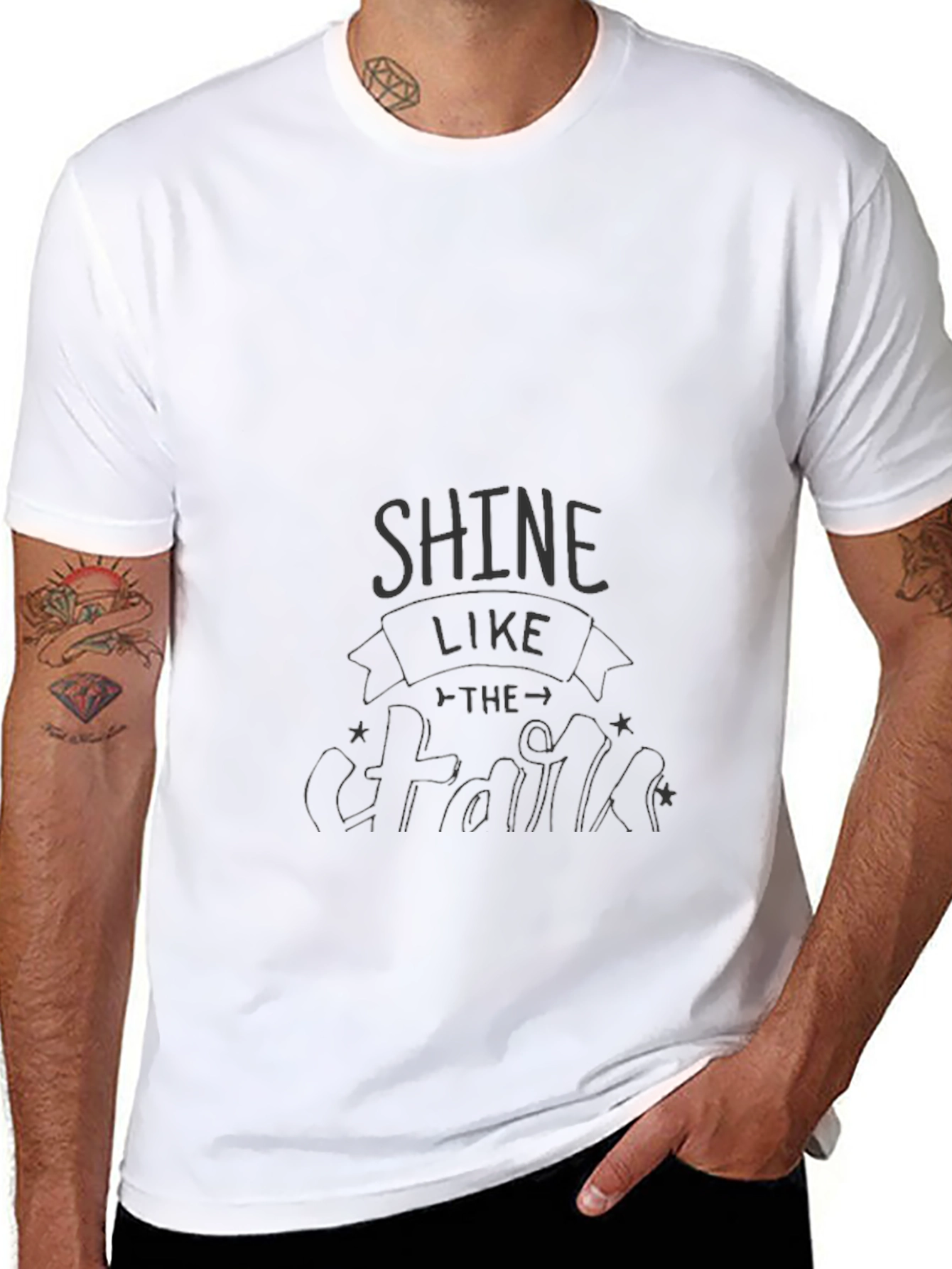 Shine Like The Stars Graphic Tee - Black