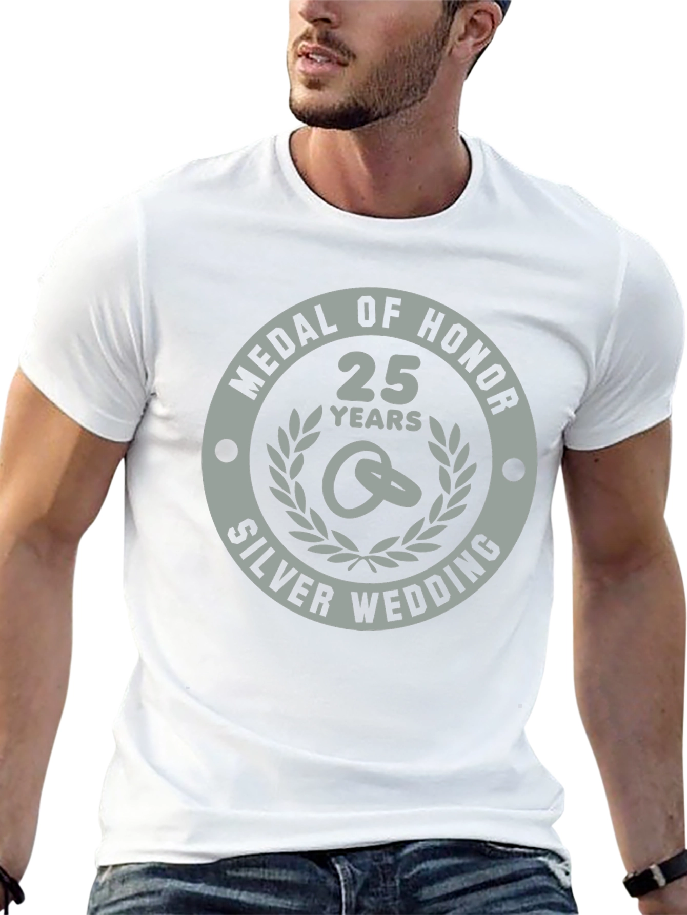 25th Silver Wedding Anniversary Medal of Honor T-Shirt