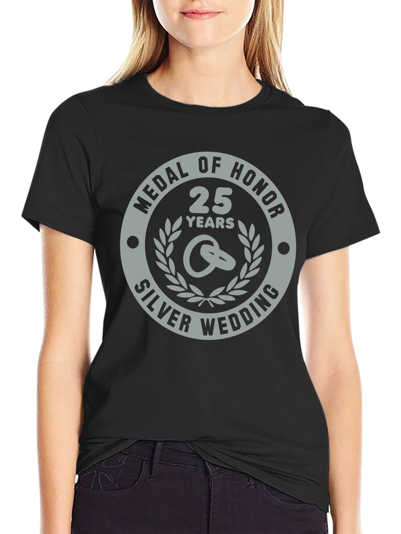 25th Silver Wedding Anniversary Medal of Honor T-Shirt