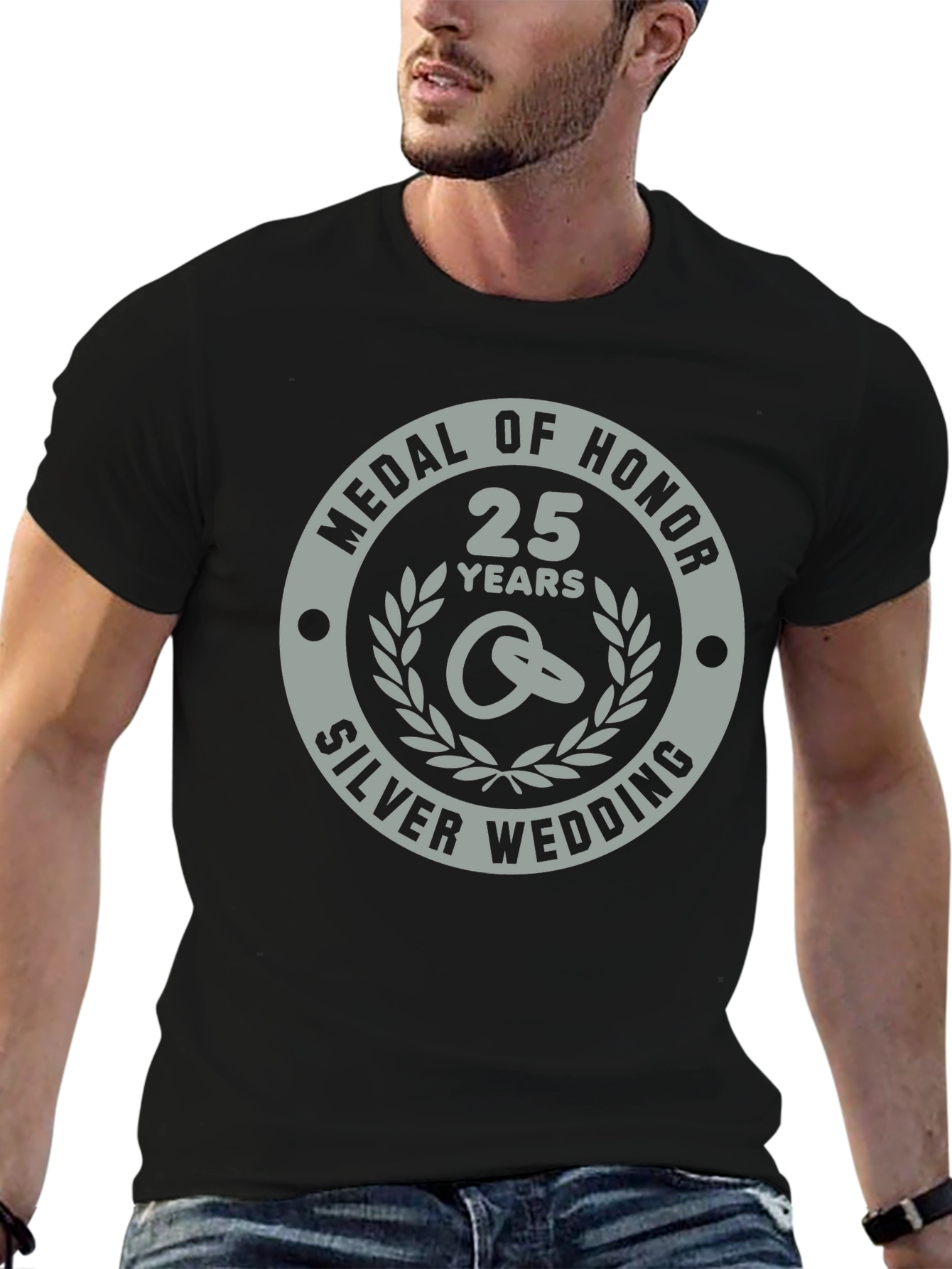 25th Silver Wedding Anniversary Medal of Honor T-Shirt