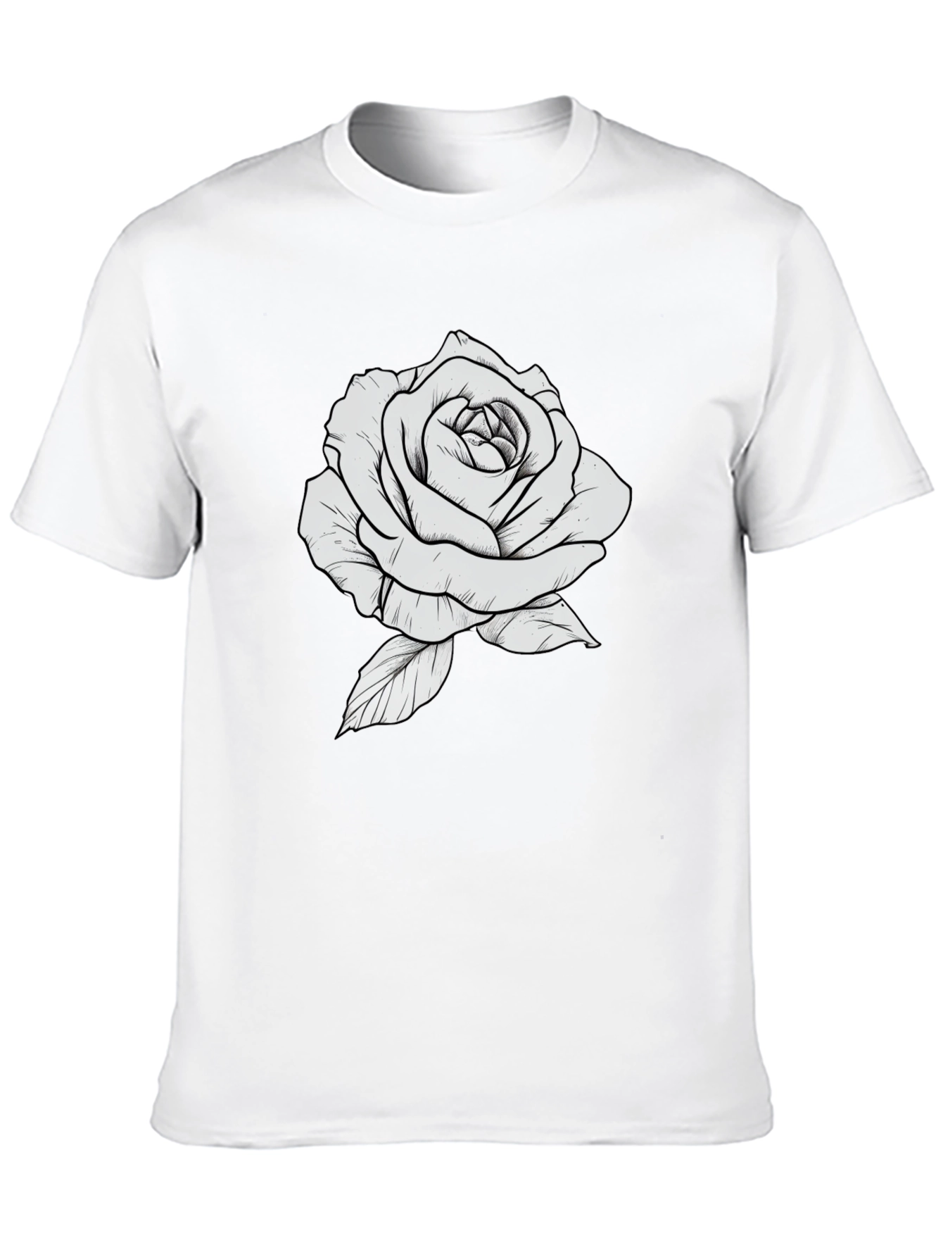 Rose Graphic Black T-Shirt - Stylish Floral Design