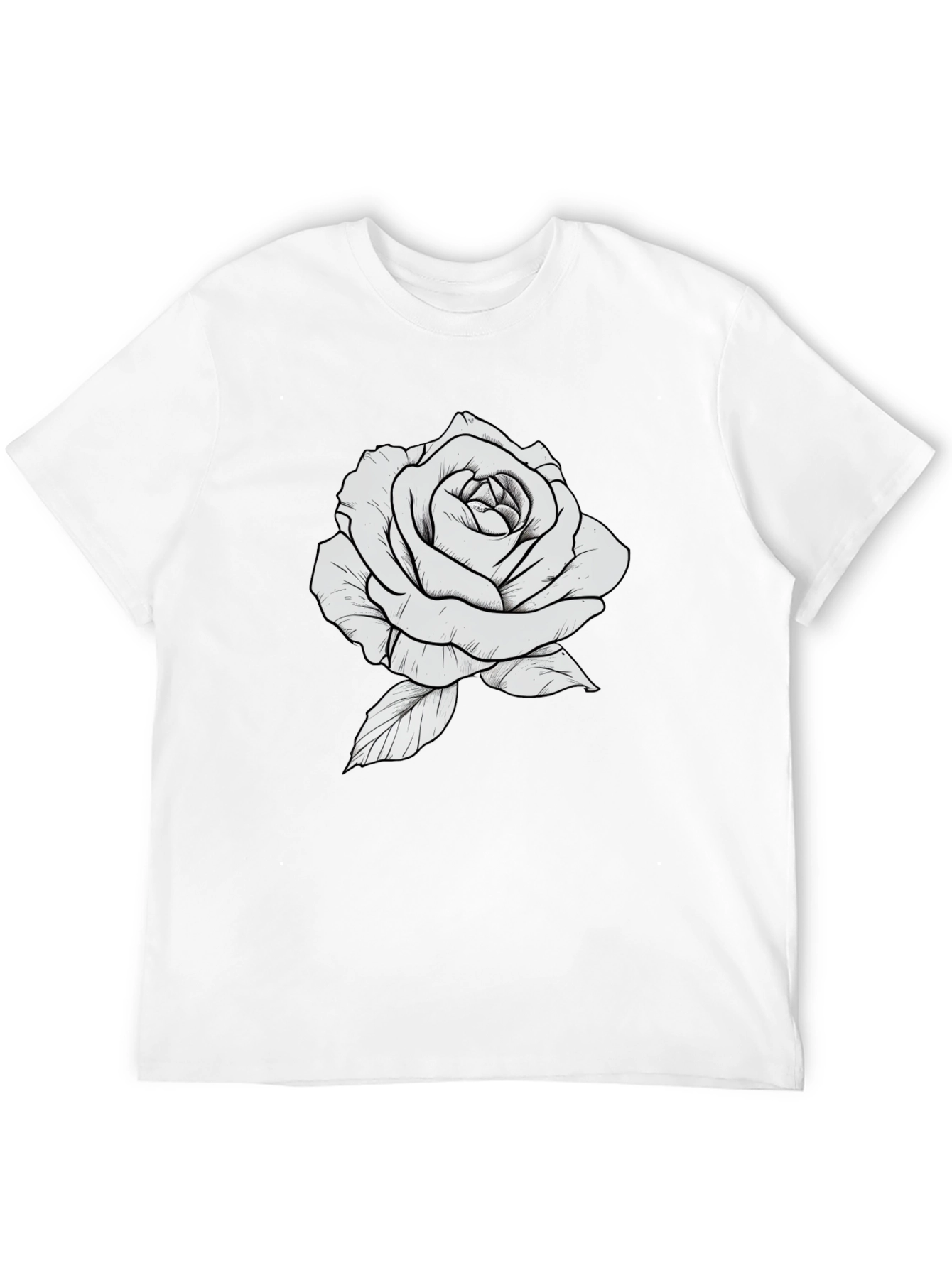 Rose Graphic Black T-Shirt - Stylish Floral Design