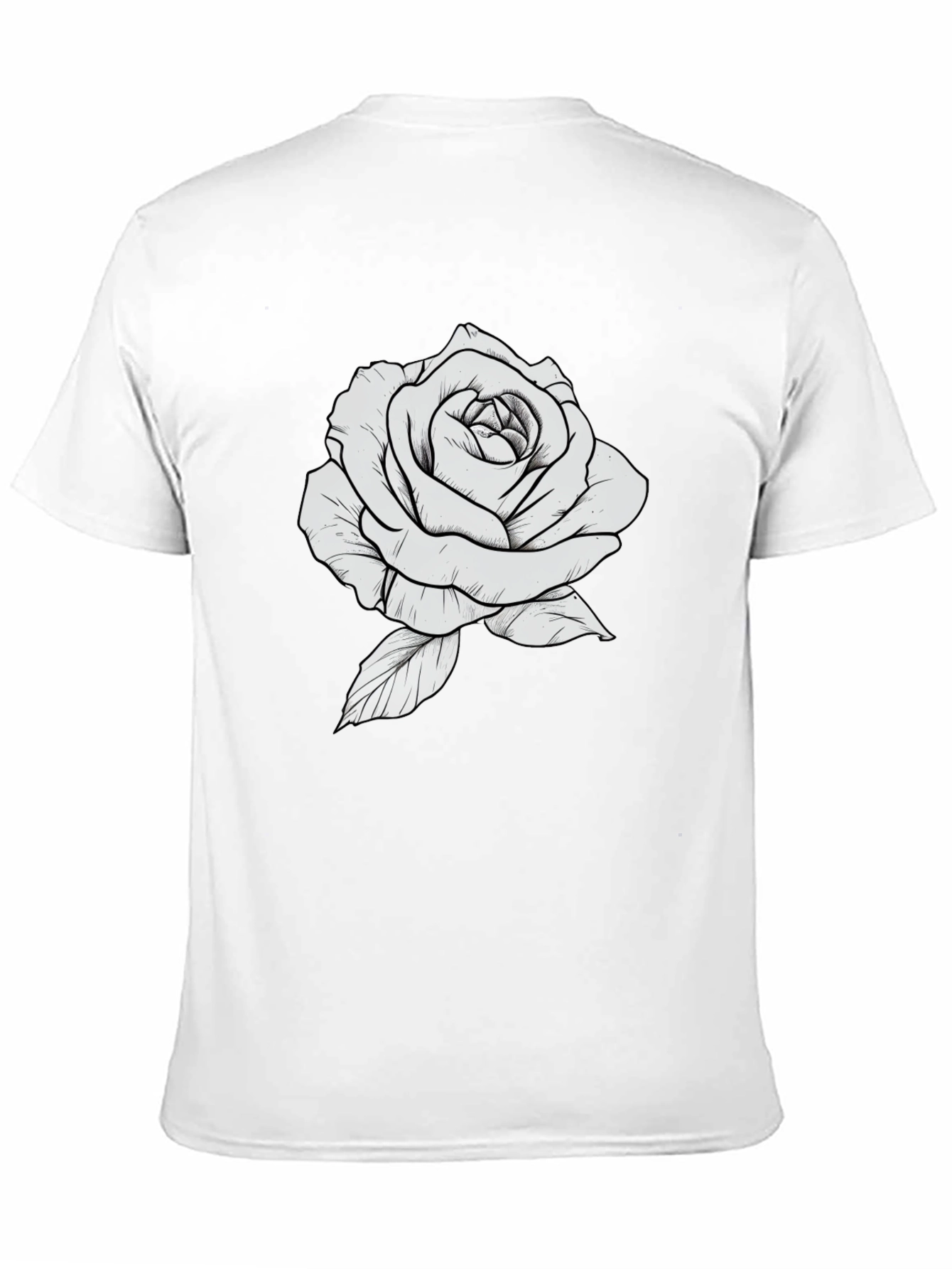 Rose Graphic Black T-Shirt - Stylish Floral Design