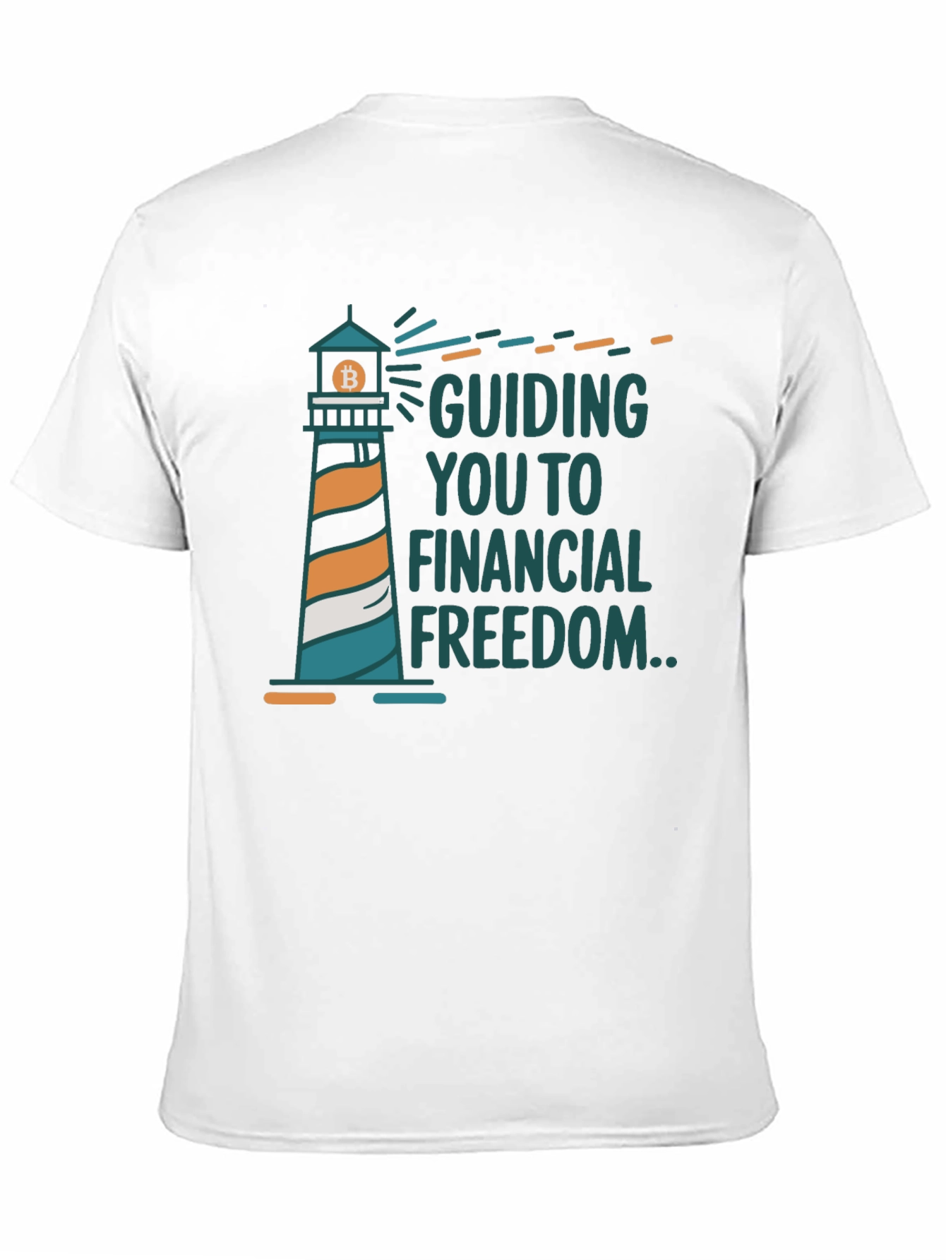 Bitcoin Lighthouse Financial Freedom Black T-Shirt