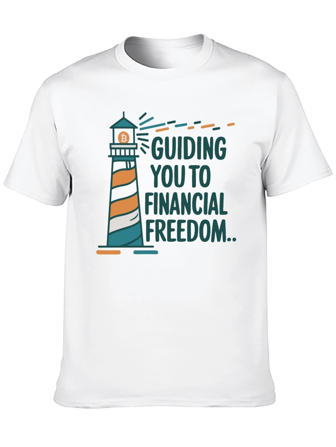 Bitcoin Lighthouse Financial Freedom Black T-Shirt