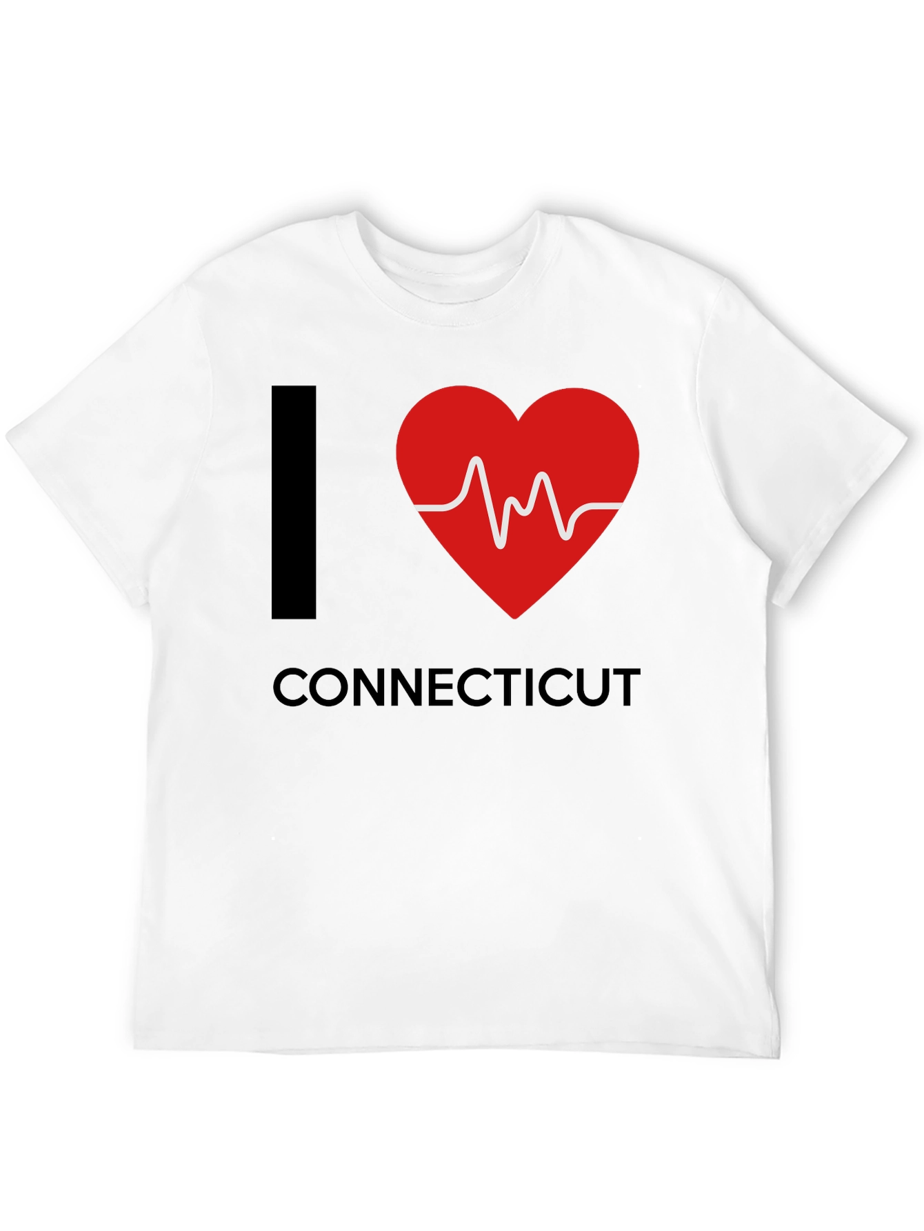 I Heart Connecticut Graphic Tee - Mens Black T-Shirt