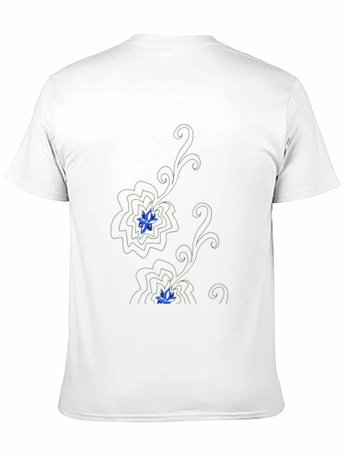 Elegant Black T-Shirt with Floral Design