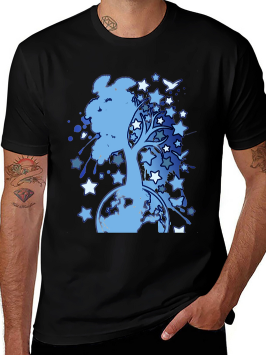 Starry Tree Earth Graphic T-Shirt