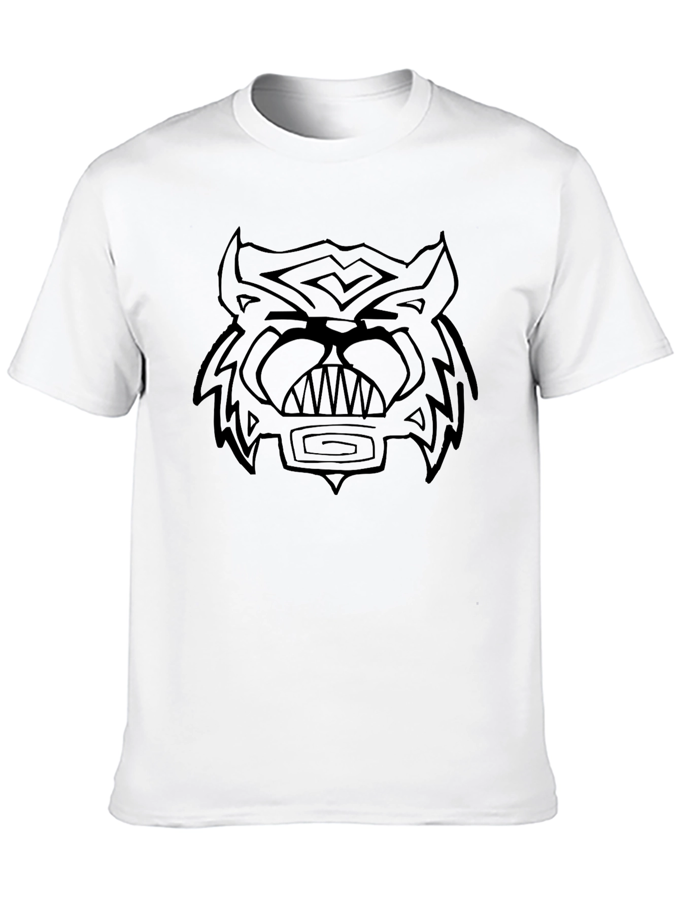 Bold Graphic Tee - Black Tiger Design
