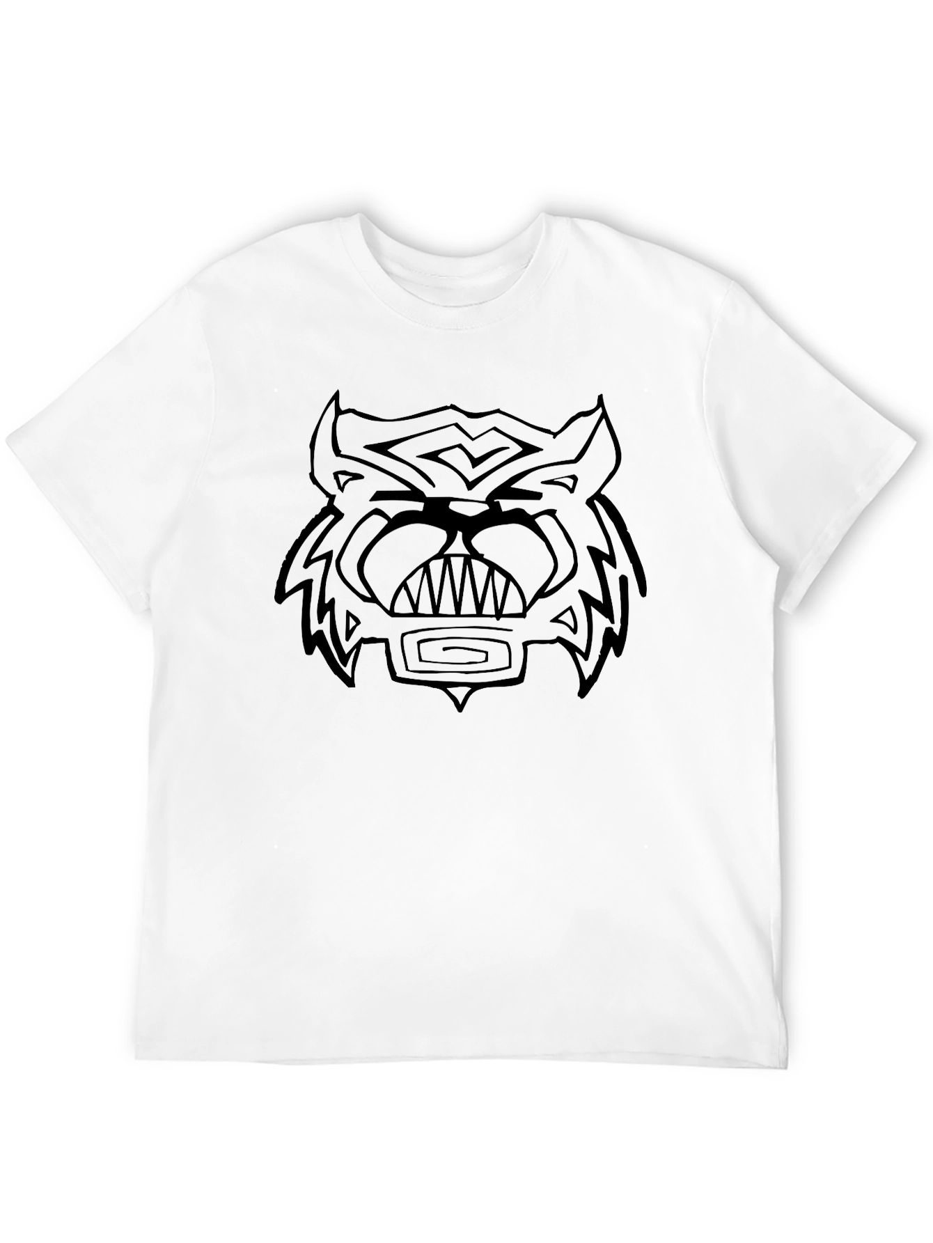 Bold Graphic Tee - Black Tiger Design