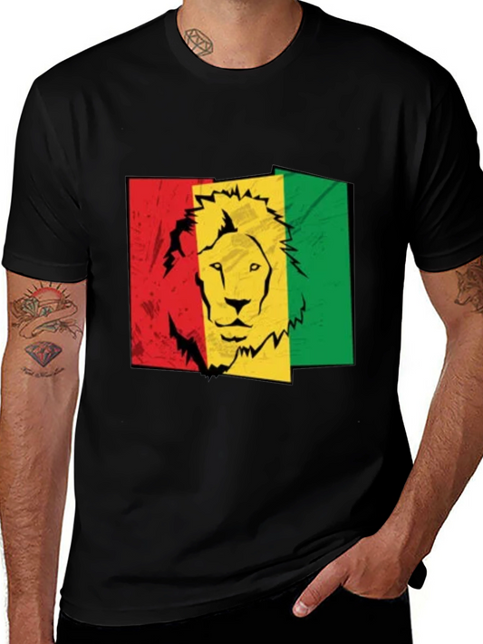 Rasta Lion Graphic Tee - Reggae Style