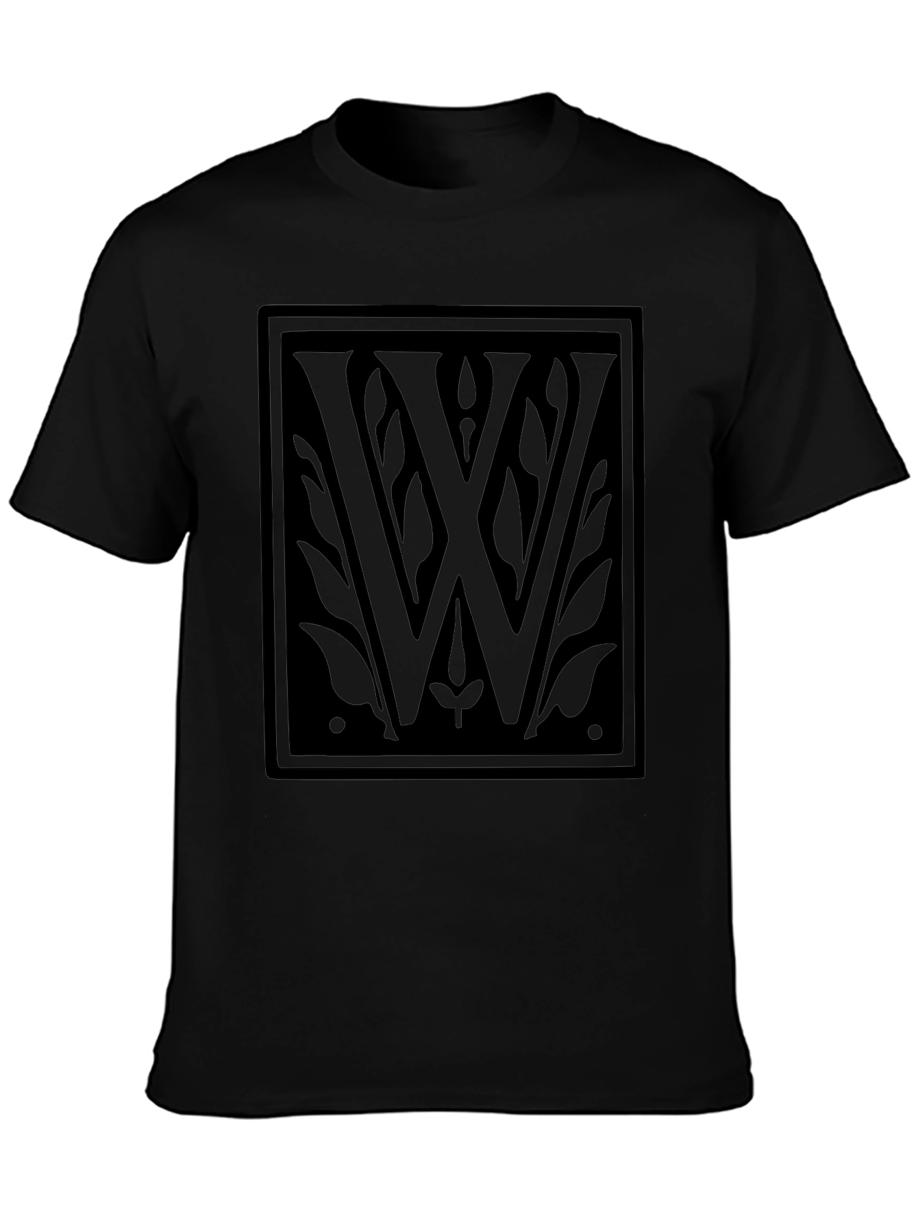 Elegant Black W Emblem T-Shirt