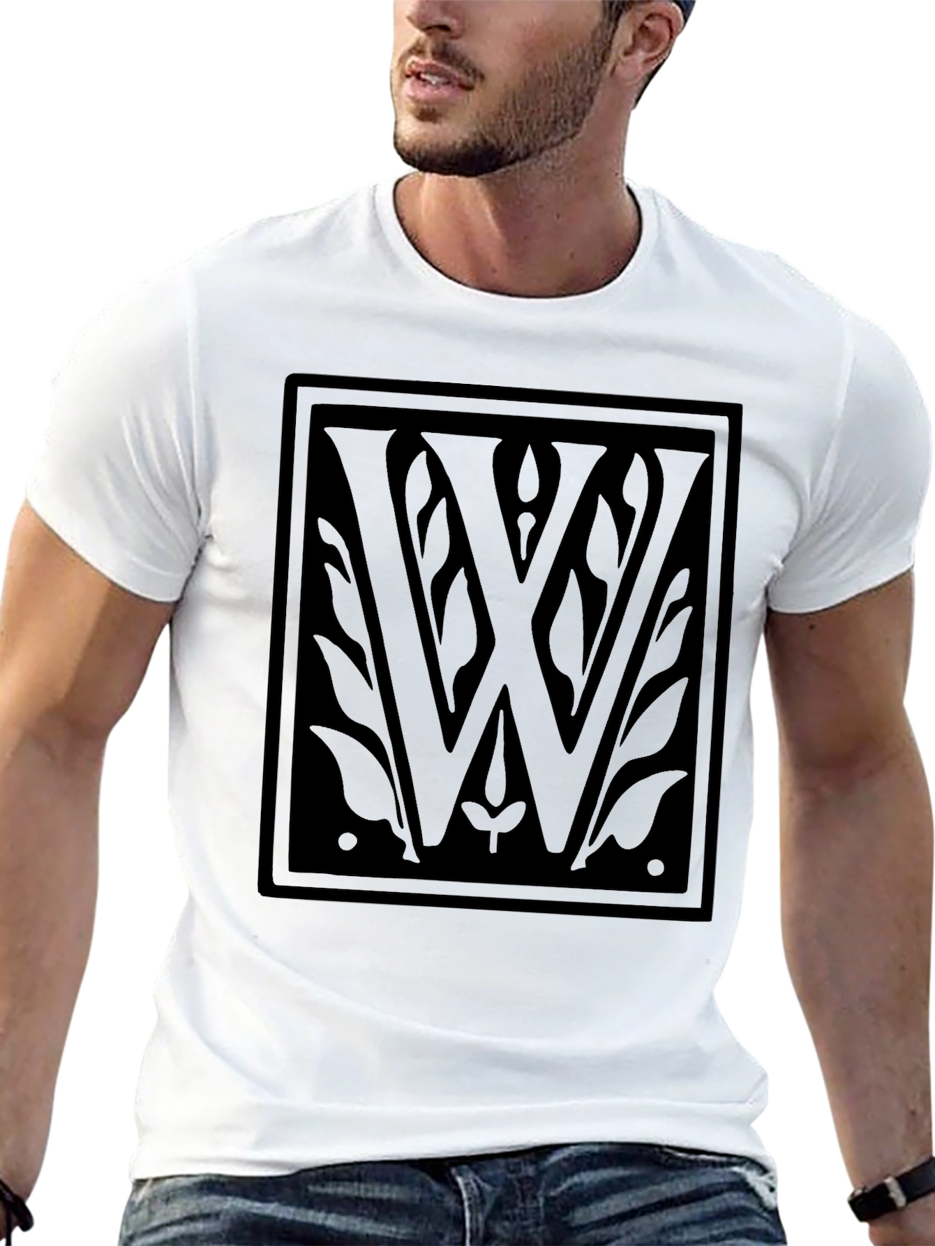 Elegant Black W Emblem T-Shirt