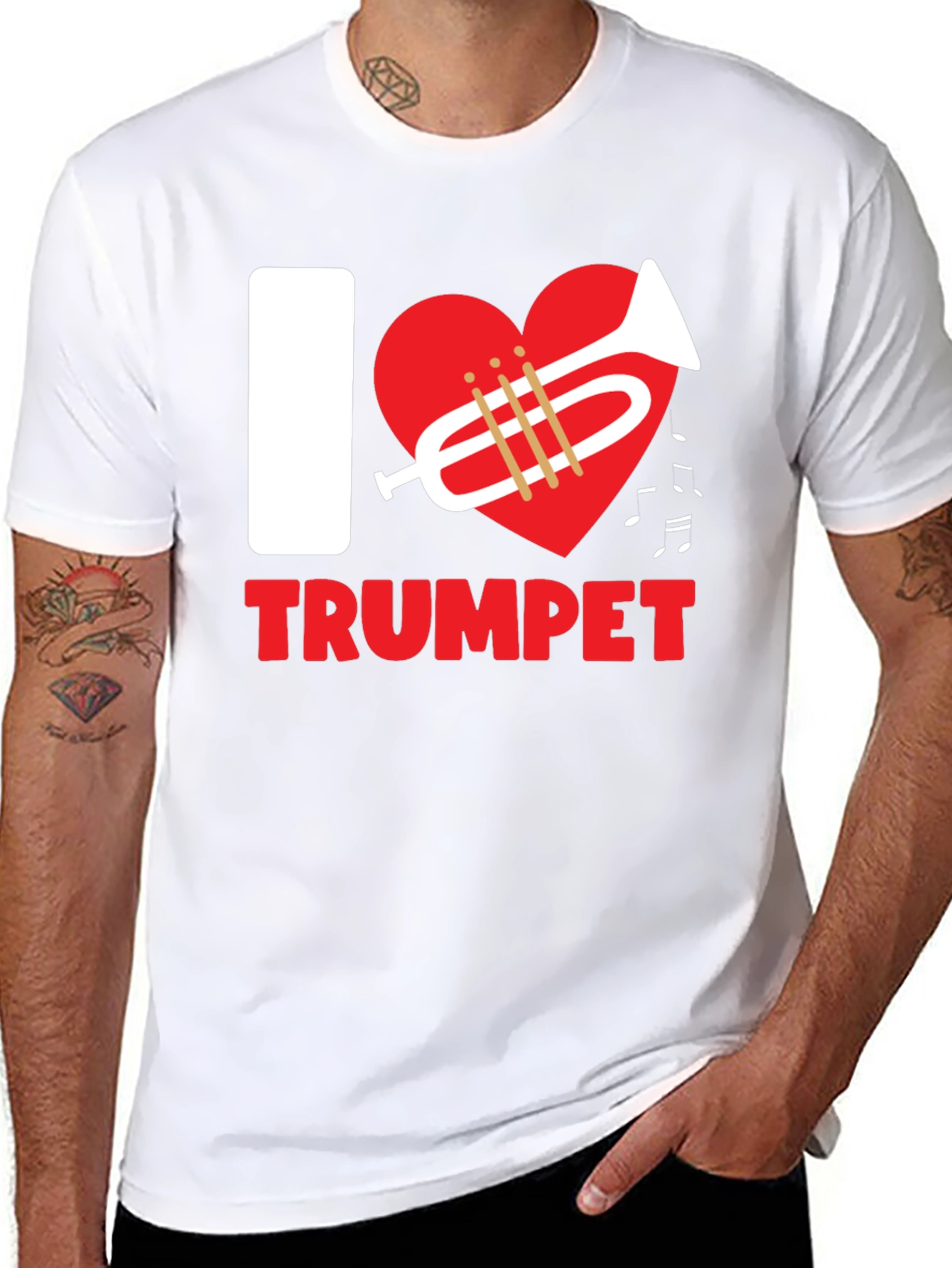 I Love Trumpet T-Shirt - Black